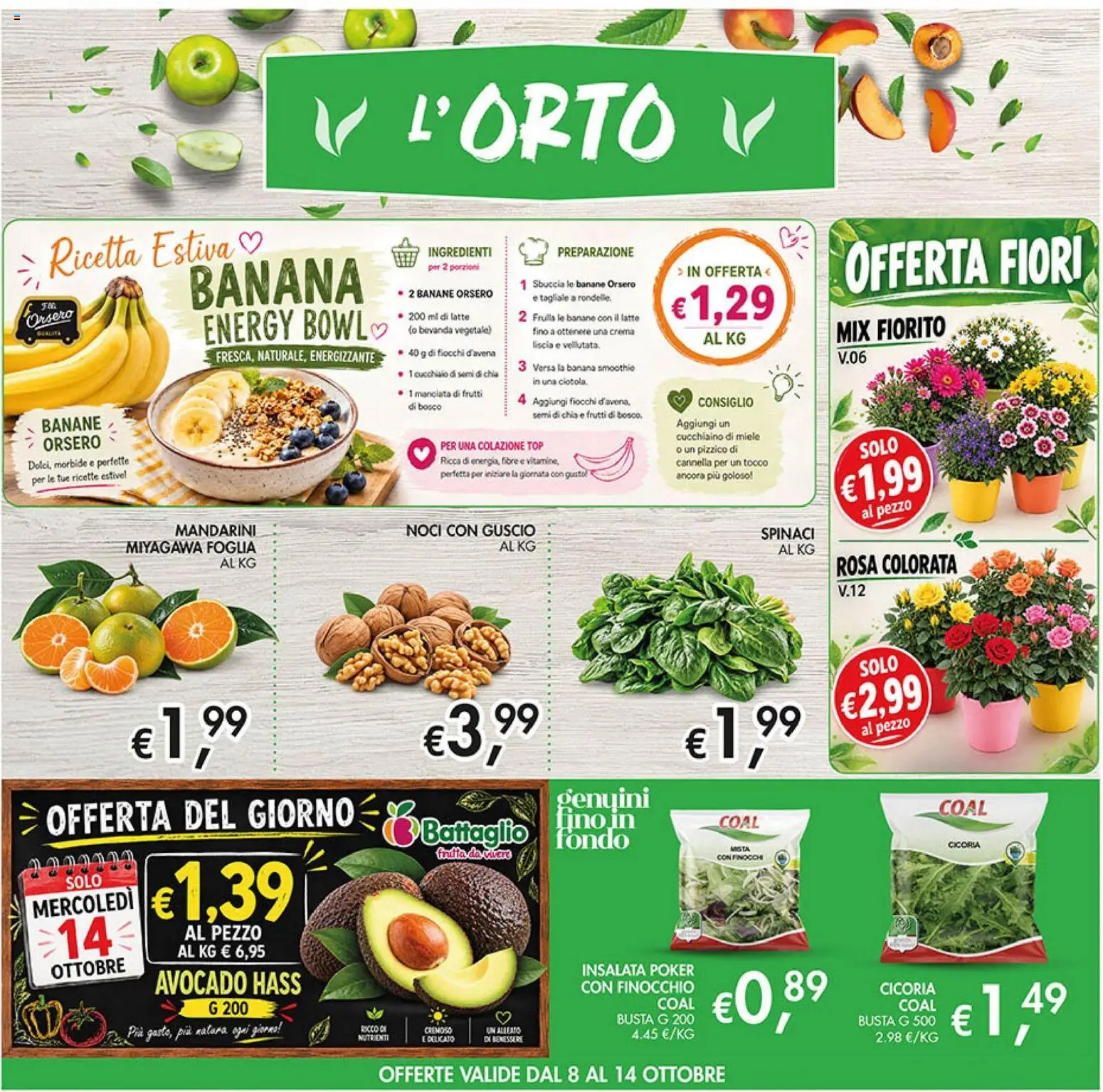 Volantino Coal del 08/10/2026 | Pagina: 2 | Prodotti: Frutti di bosco, Crema, Spinaci, Ingredienti