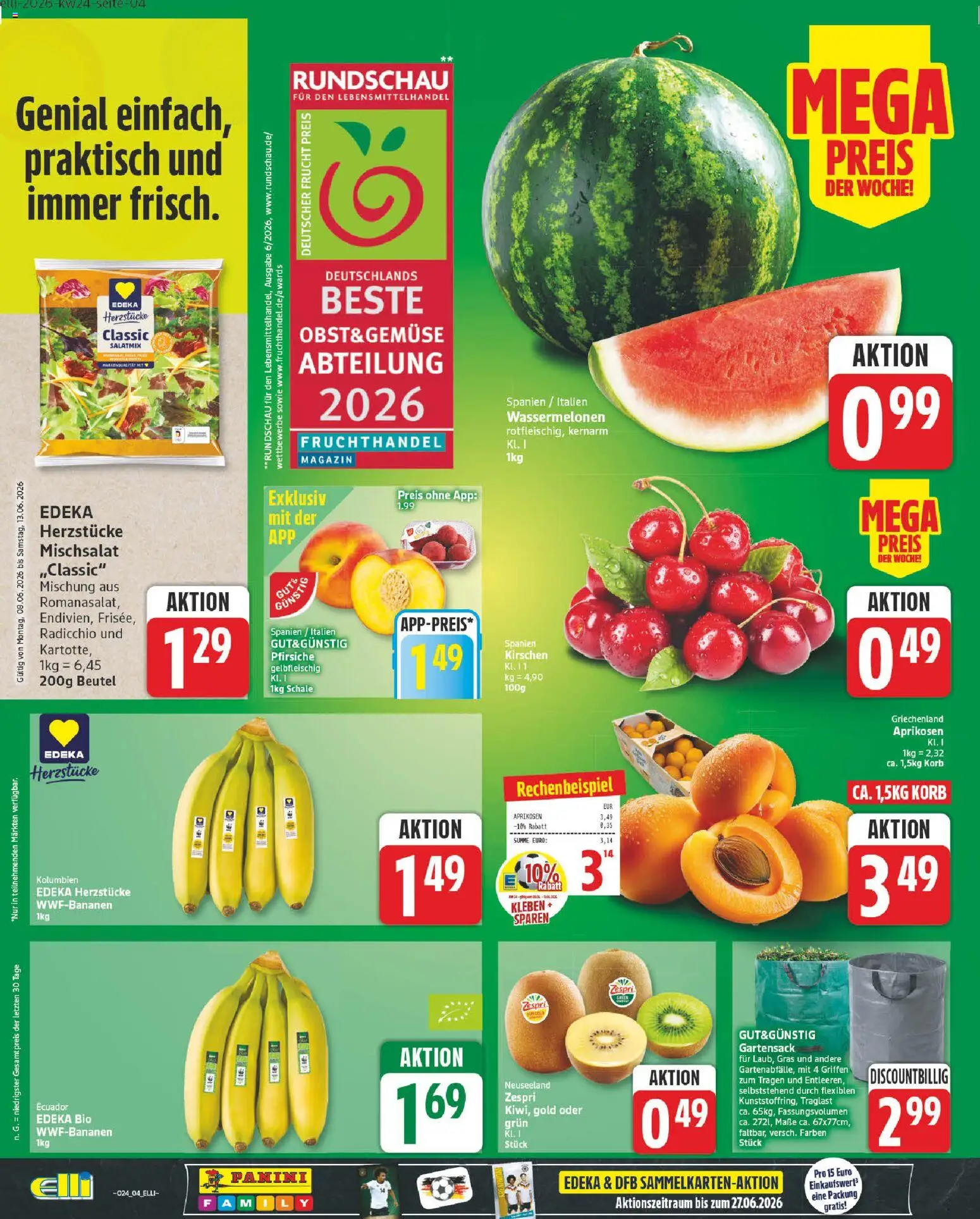 Elli Markt Prospekt Erwitte – gültig ab 08.06.2026 | Seite: 4 | Produkte: Korb, Kirschen, Gemüse