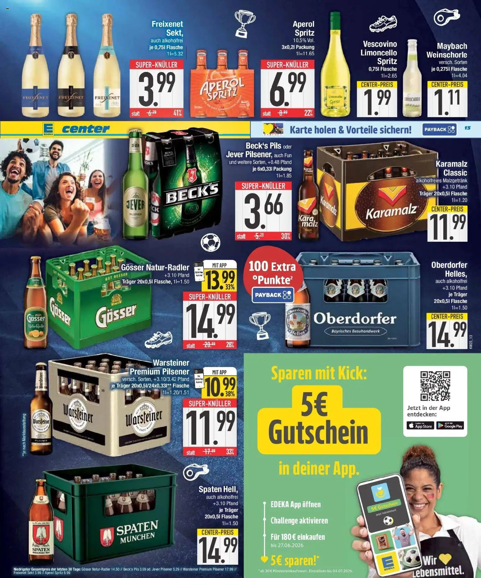 Edeka prospekt Niederwinkling – gültig ab 14.06.2026 | Seite: 13 | Produkte: Freixenet, Radler, Warsteiner, Jever