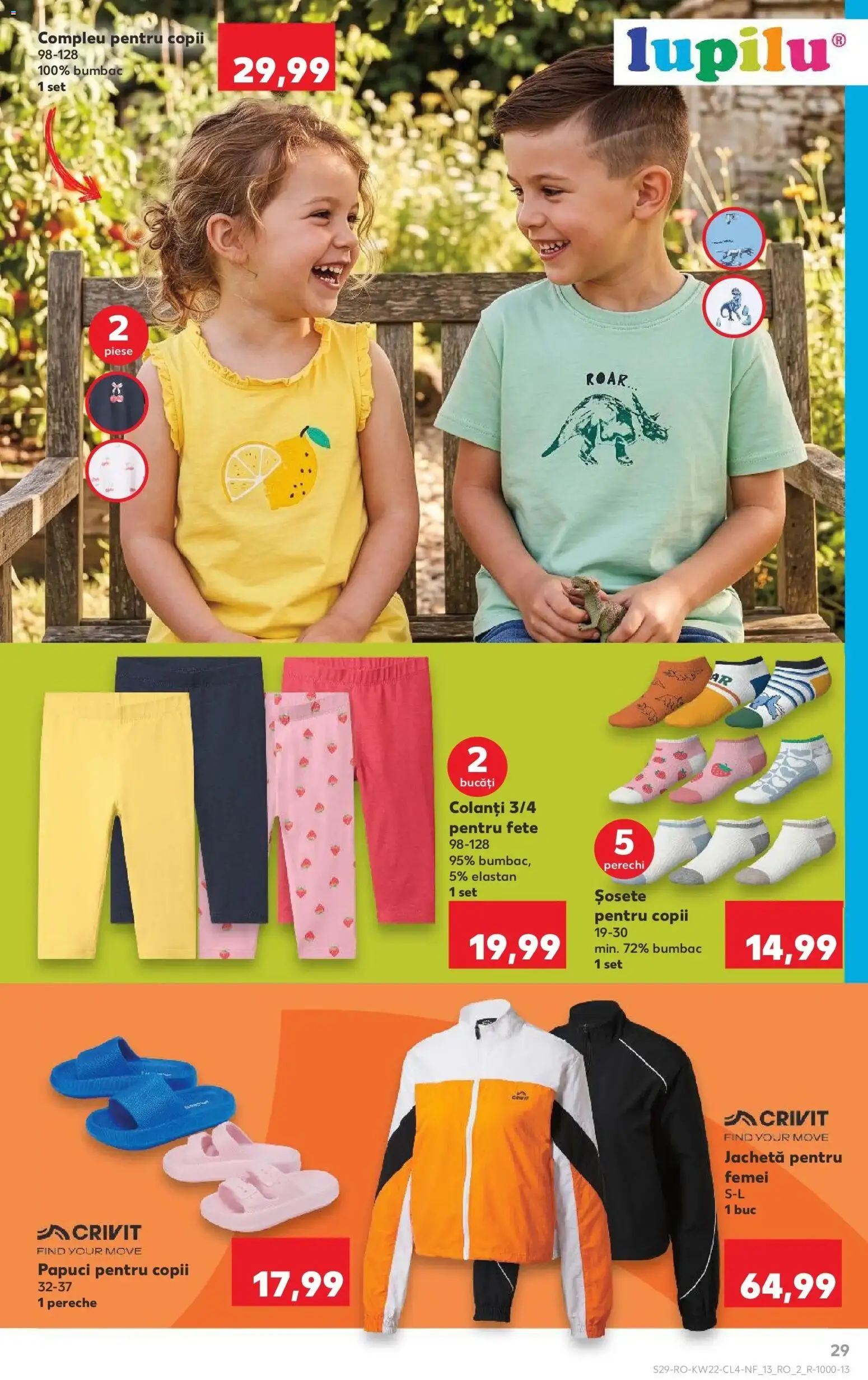 Noul catalog Kaufland – valabil de la 27.05.2026 | Pagină: 29 | Produse: Jachetă, Șosete, Colanți, Papuci