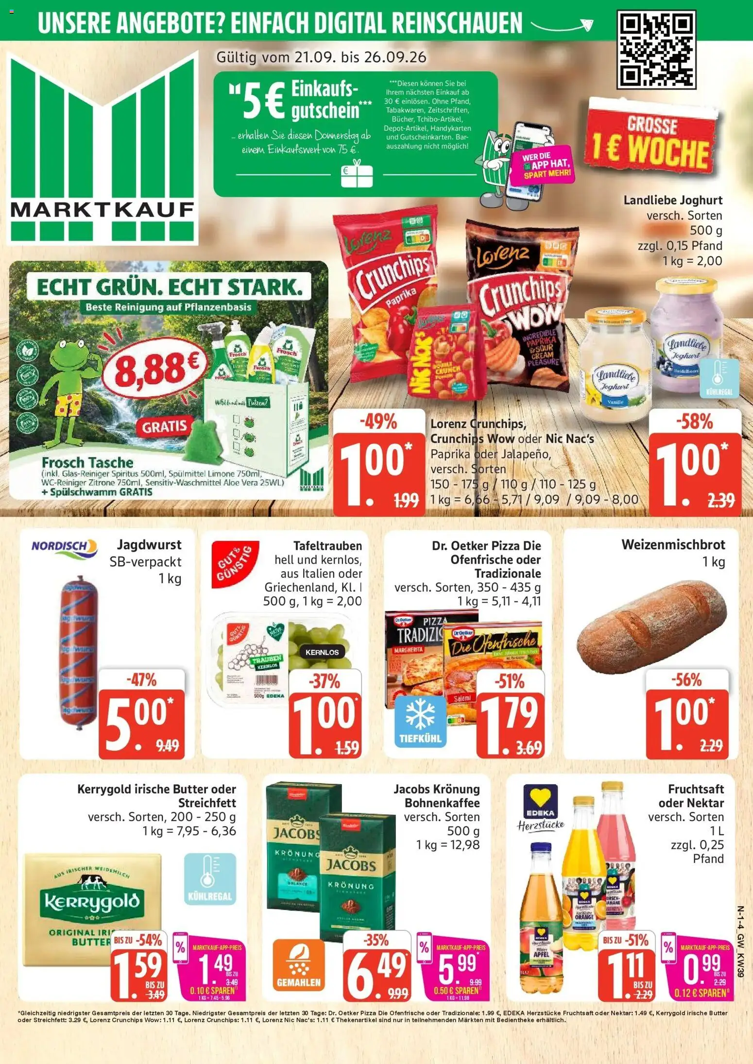 Marktkauf Prospekt Neuenkirchen (ab 21.09.2026) » Angebote online | Seite: 1 | Produkte: Butter, Äpfel, Zitrone, Lorenz crunchips