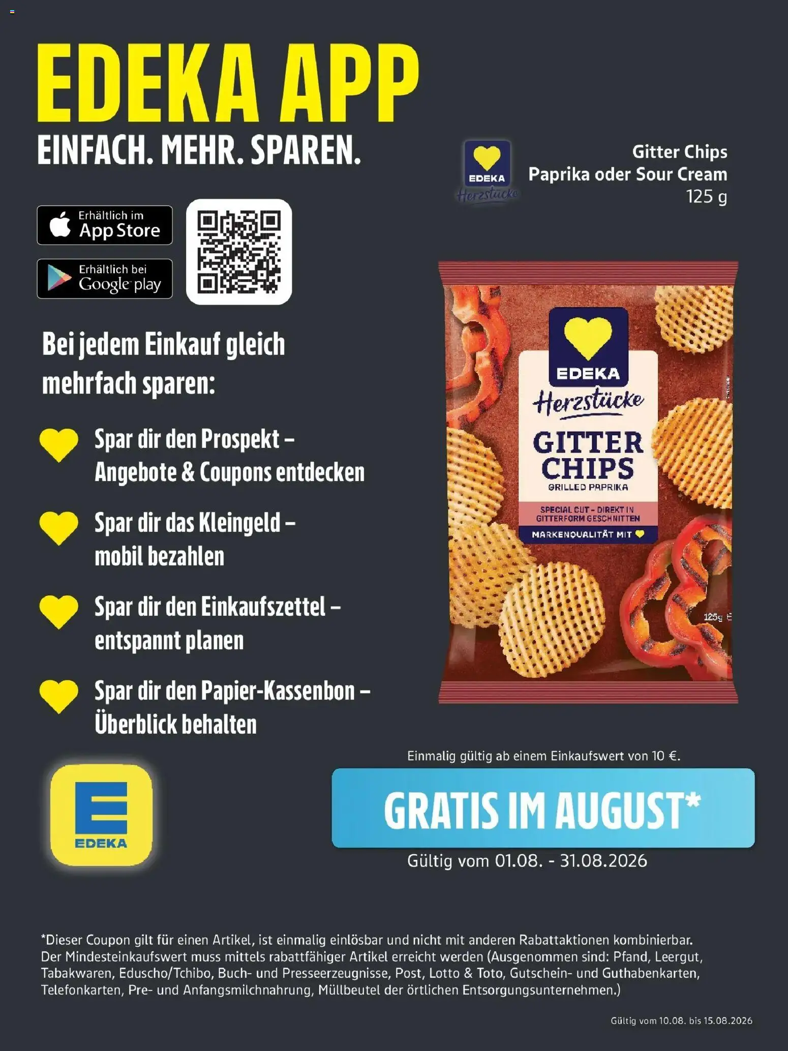 Edeka Prospekt Hamburg (ab 10.08.2026) » Angebote Online | Seite: 1 | Produkte: Paprika, Chips