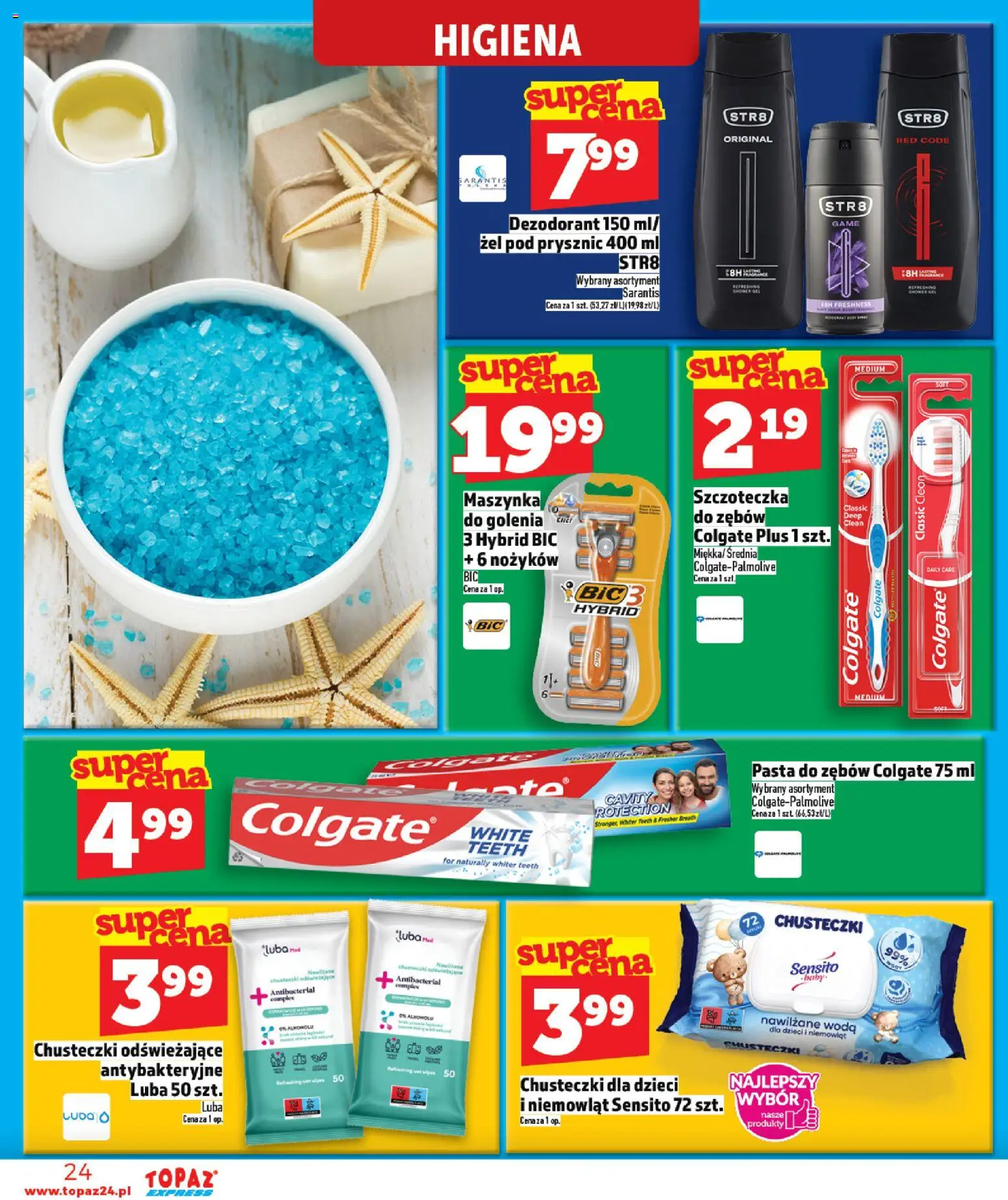 Topaz gazetka - Express od 16.04.2026 | Strona: 24 | Produkty: Prysznic, Żel pod prysznic, Dezodorant, Szczoteczka do zębów
