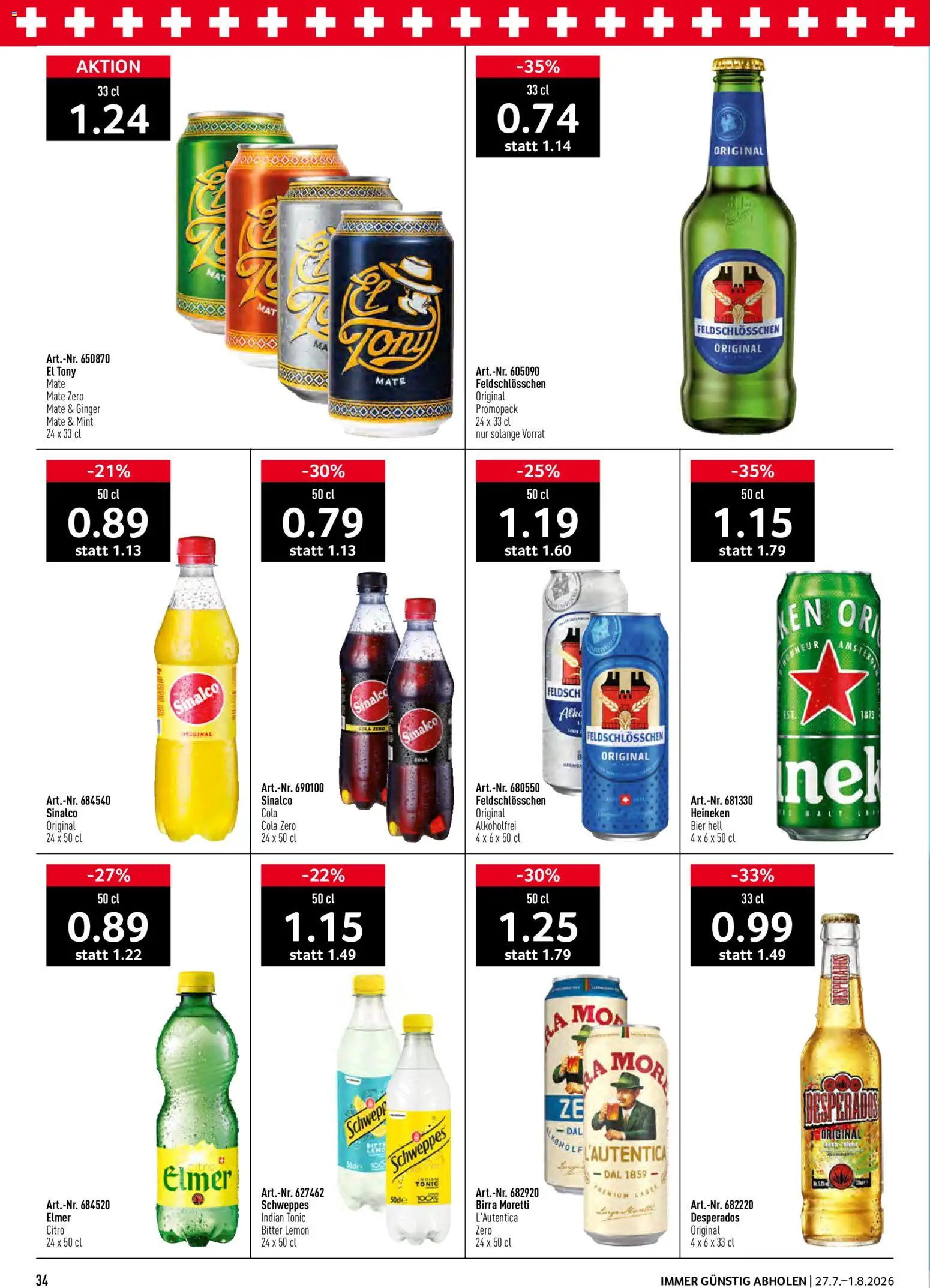 Prodega aktionen – gültig ab 27.07.2026 | Seite: 34 | Produkte: Bier