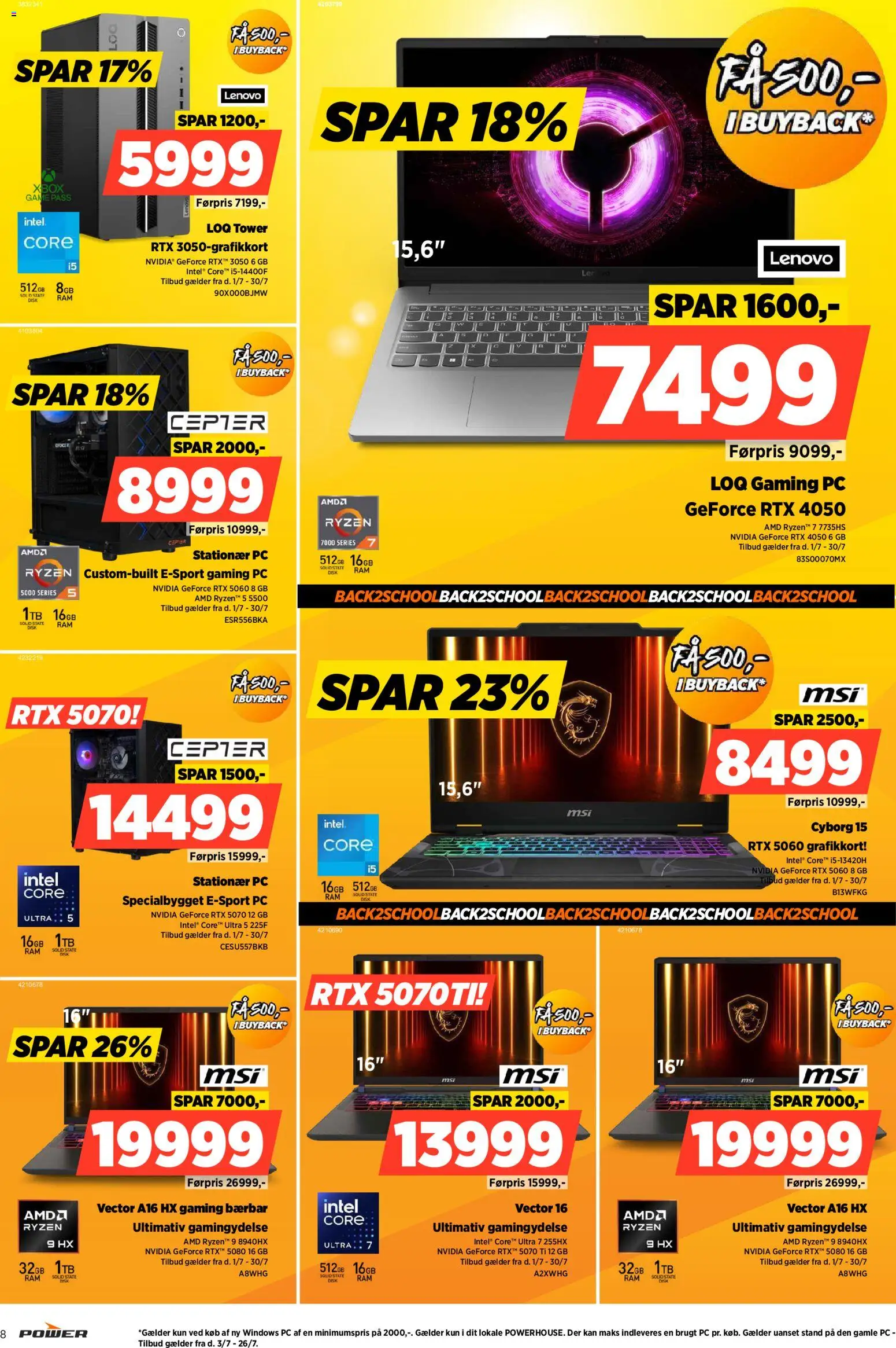 Power tilbudsavis – gyldig fra 10/07/2026 | Side: 8 | Produkter: Grafikkort, RAM, PC, Gaming PC