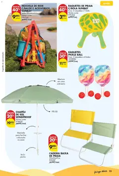 Pré-visualização CADEIRA BAIXA DE PRAIA, 55x43x67cm. válido de 09/06/2026 | Página: 15 | Produtos: Mochila, Chapéu, Areia, Cadeira