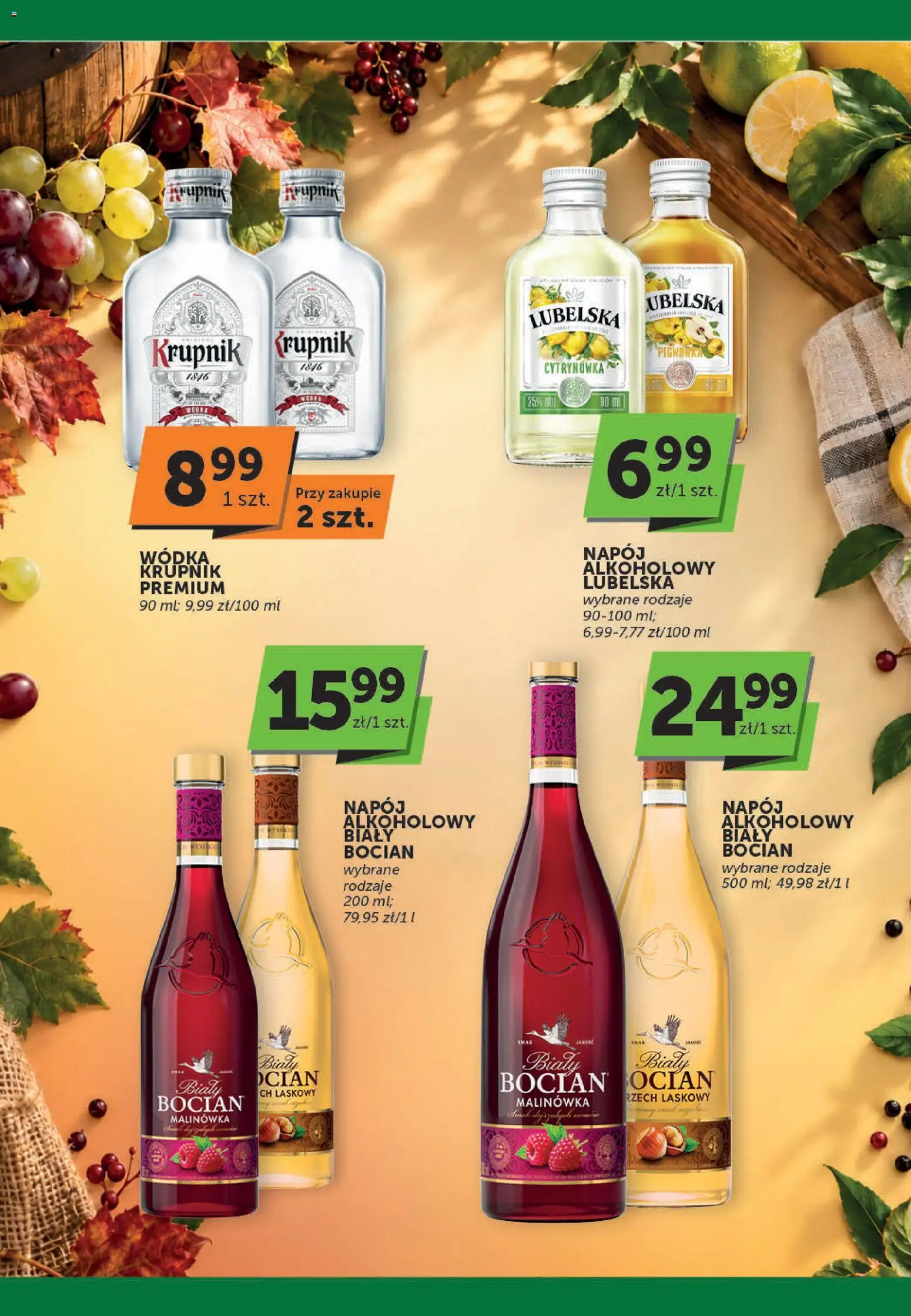 Groszek gazetka - Oferta alkoholowa od 17.09.2026 | Strona: 3 | Produkty: Krupnik, Wódka, Biały Bocian