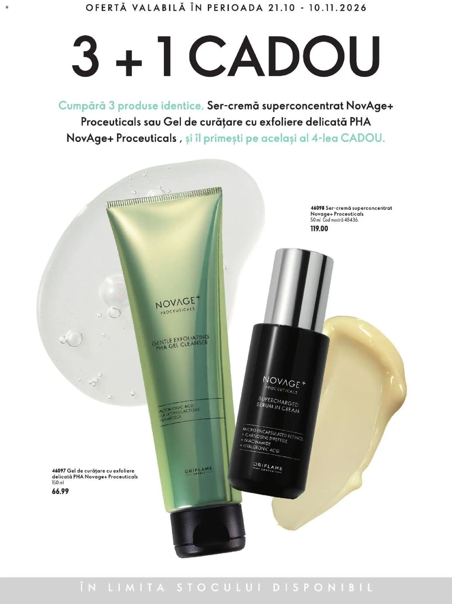 Noul catalog Oriflame – valabil de la 21.10.2026 | Pagină: 15 | Produse: Serum, Gel de curățare