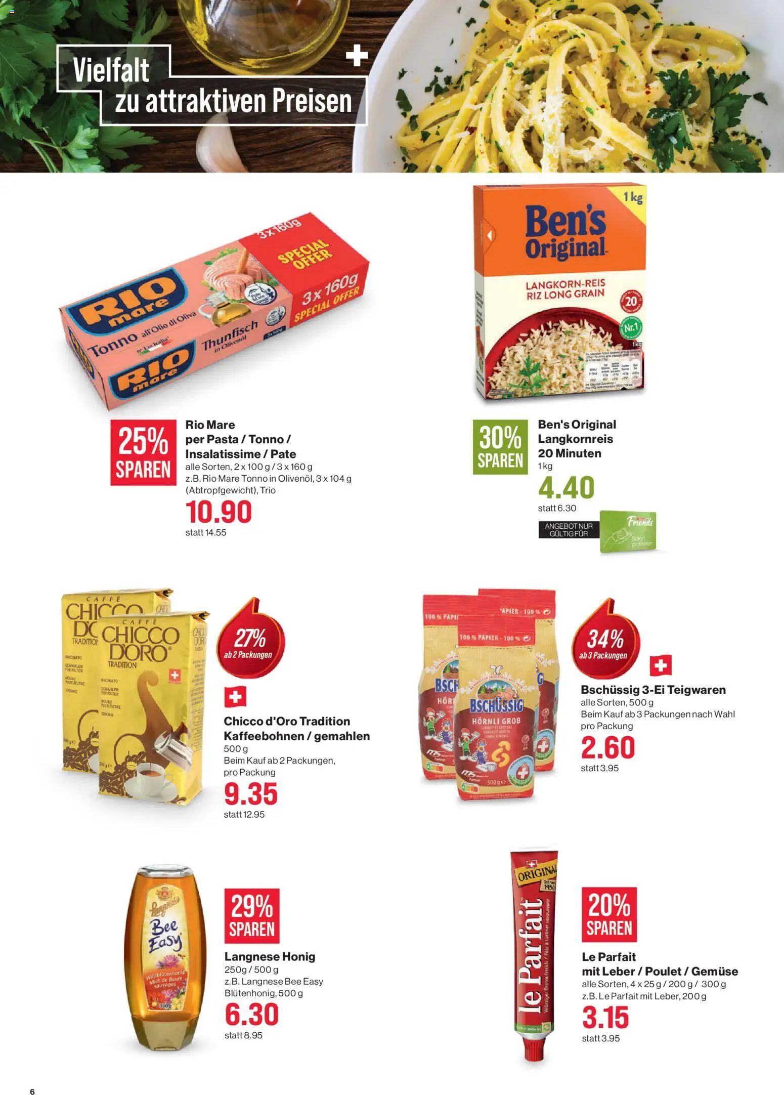 SPAR aktionen – gültig ab 23.07.2026 | Seite: 6 | Produkte: Teigwaren, Gemüse, Pasta