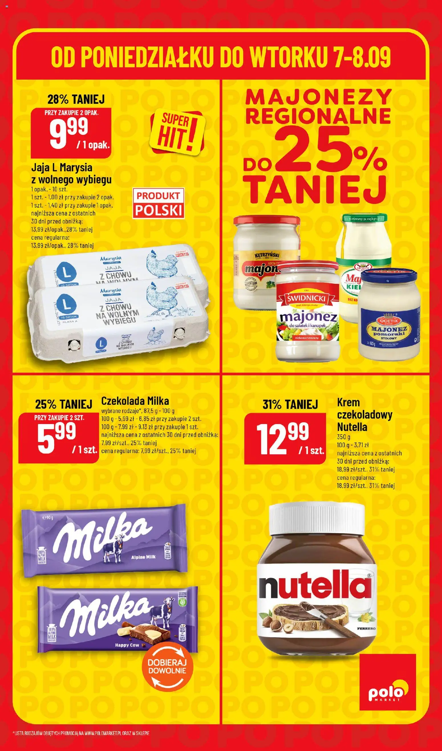 Nowa POLOmarket gazetka od jutra 07.09.2026 | Strona: 5 | Produkty: Czekolada milka, Milka, Majonez, Jaja