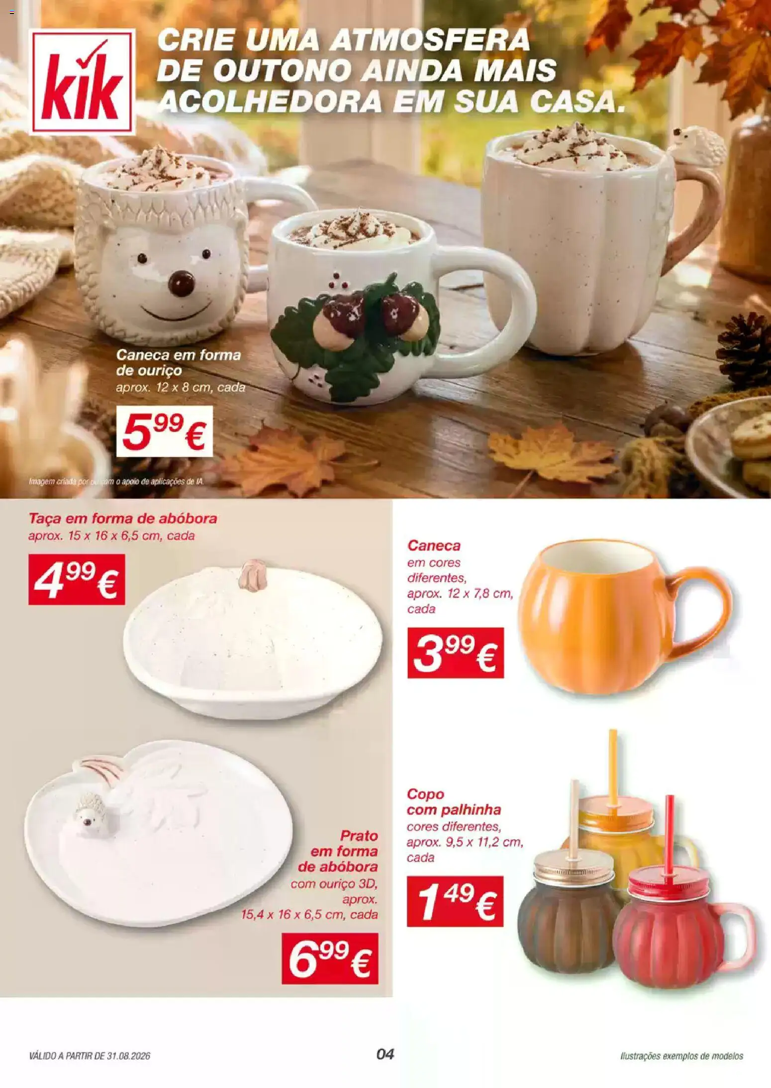 KIK folheto │ válido de 01/09/2026 | Página: 4 | Produtos: Caneca, Abóbora