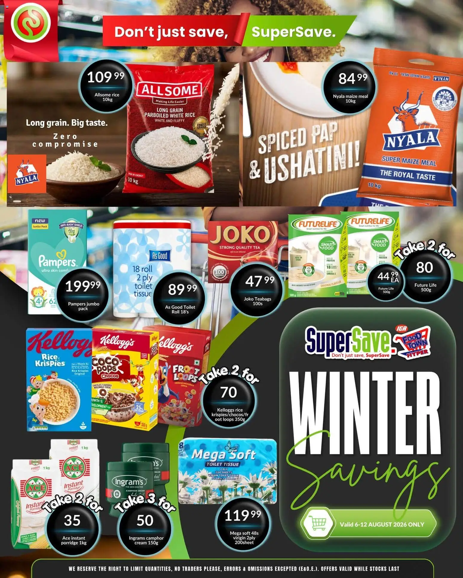 New Super Save catalogue – valid from 06/08/2026 | Page: 4 | Products: Chocolate, Rice, Tea, Cream