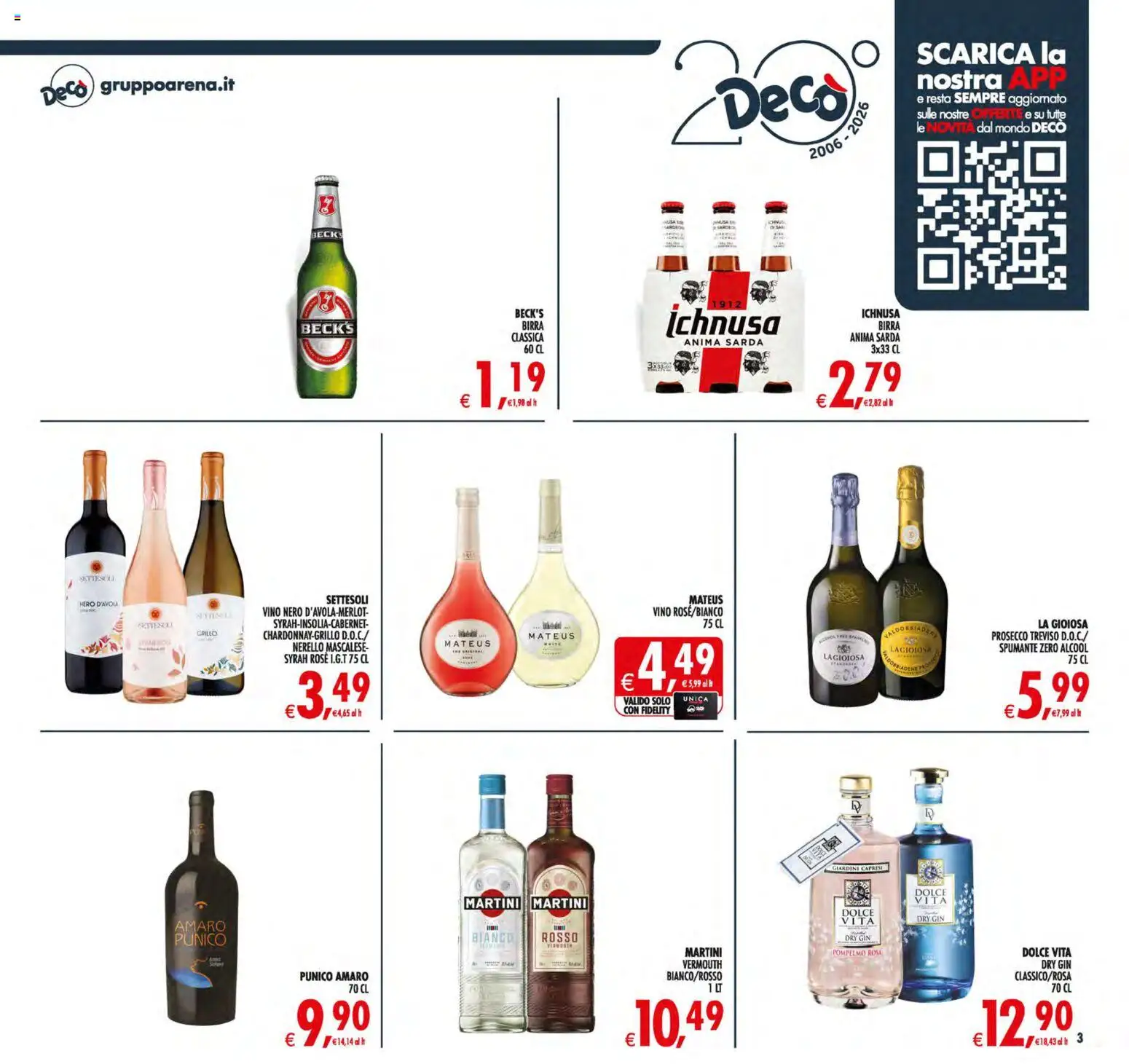 Volantino Decò del 21/08/2026 | Pagina: 3 | Prodotti: Pompelmo, Vino, Martini, Spumante