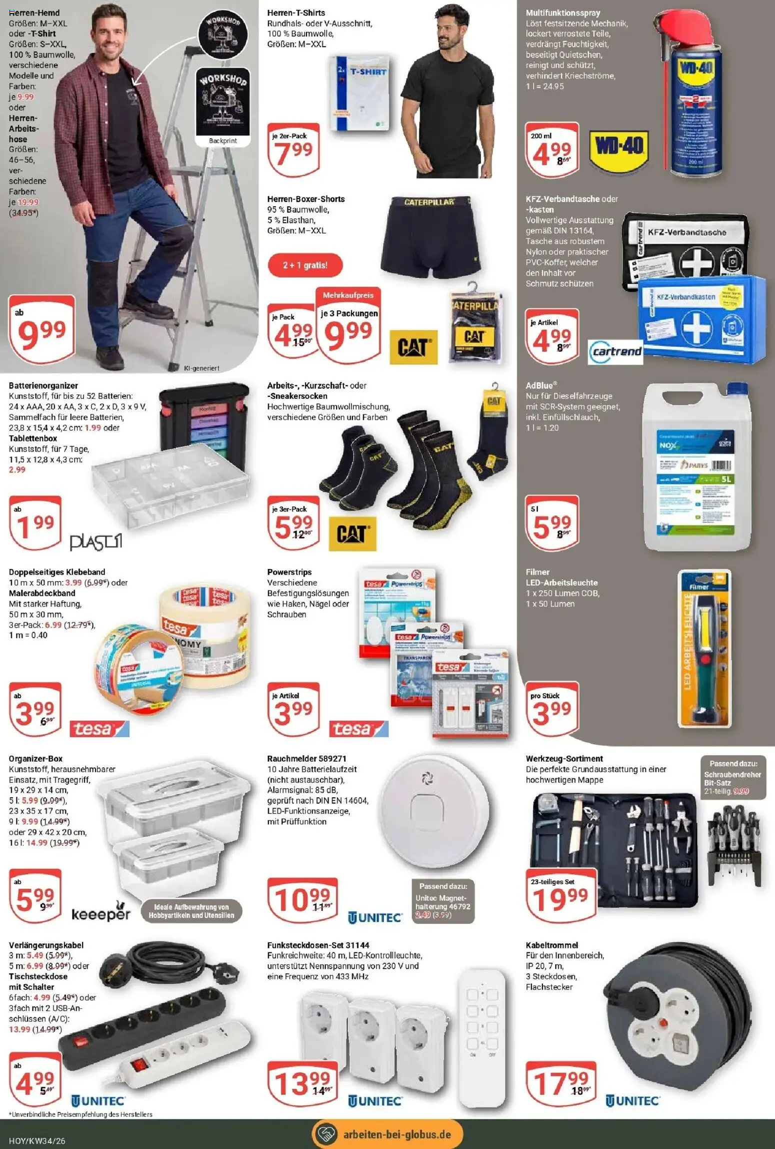 Globus Prospekt Hoyerswerda (ab 17.08.2026) » Angebote online | Seite: 25 | Produkte: Tasche, Batterien, Hose