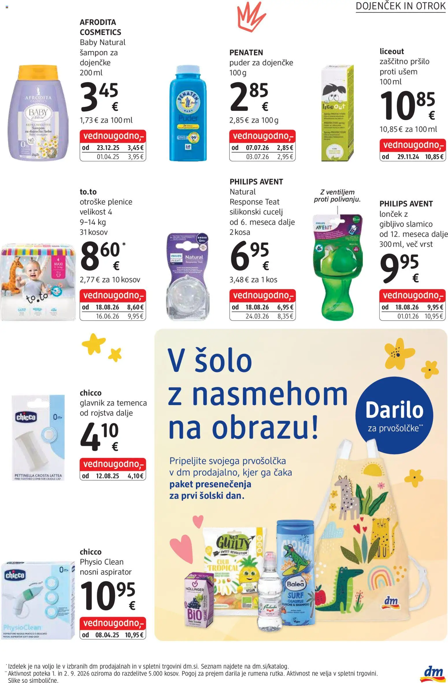 Novi DM Drogerie Markt katalog ponudbe – veljaven od 01.09.2026 | Stran: 27 | Izdelki: Plenice, Kos, Sampon, Glavnik