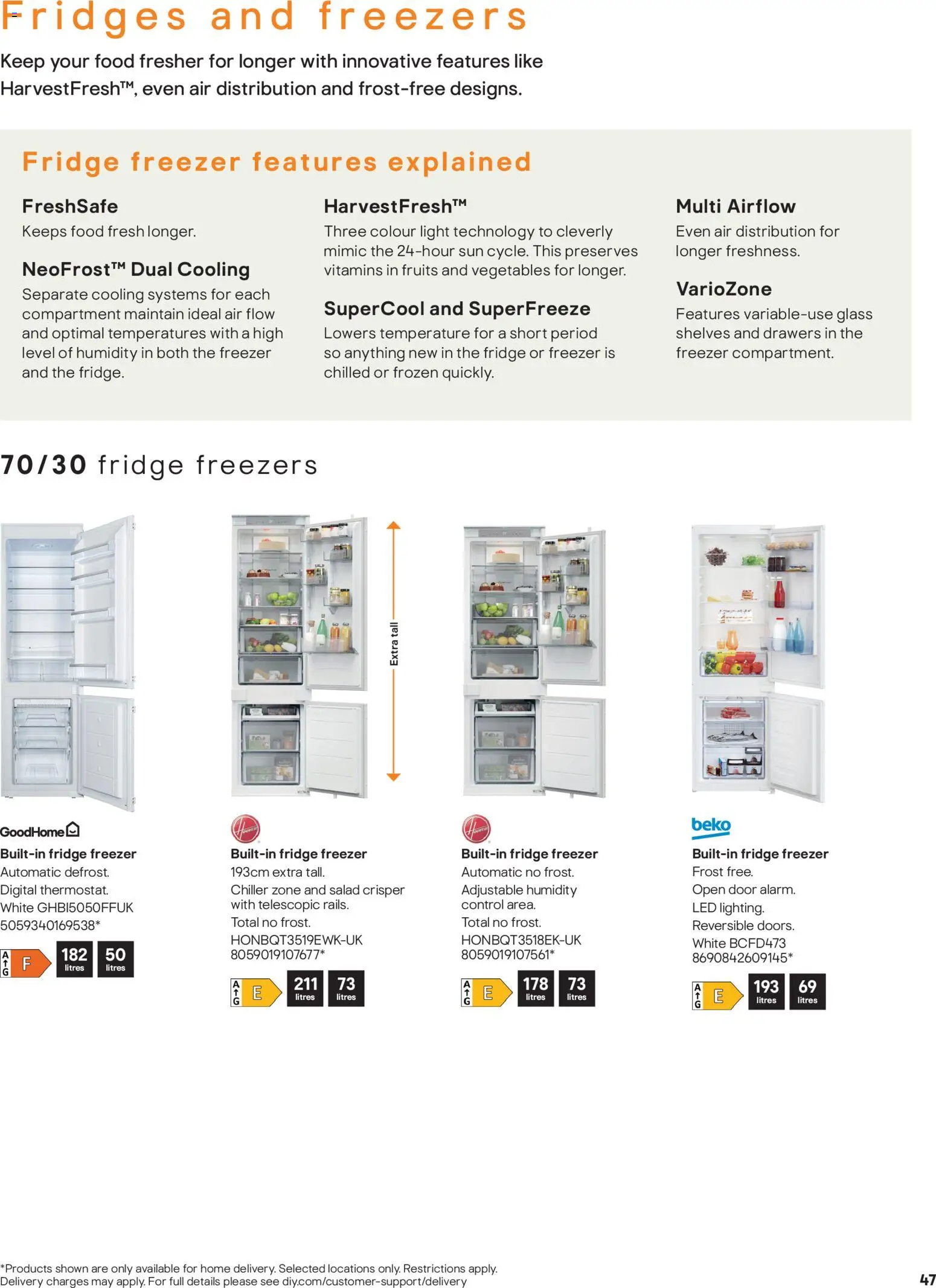 {H1} | Page: 47 | Products: Drawers, Door, Salad, Freezer