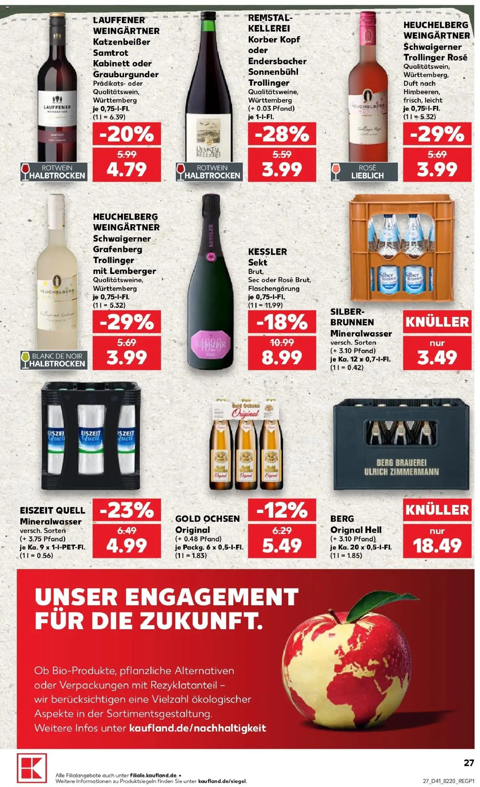 Prospekt Kaufland ab 05.10.2026 » Angebote Online zum Blättern | Seite: 37 | Produkte: Rotwein, Sekt, Duft, Mineralwasser