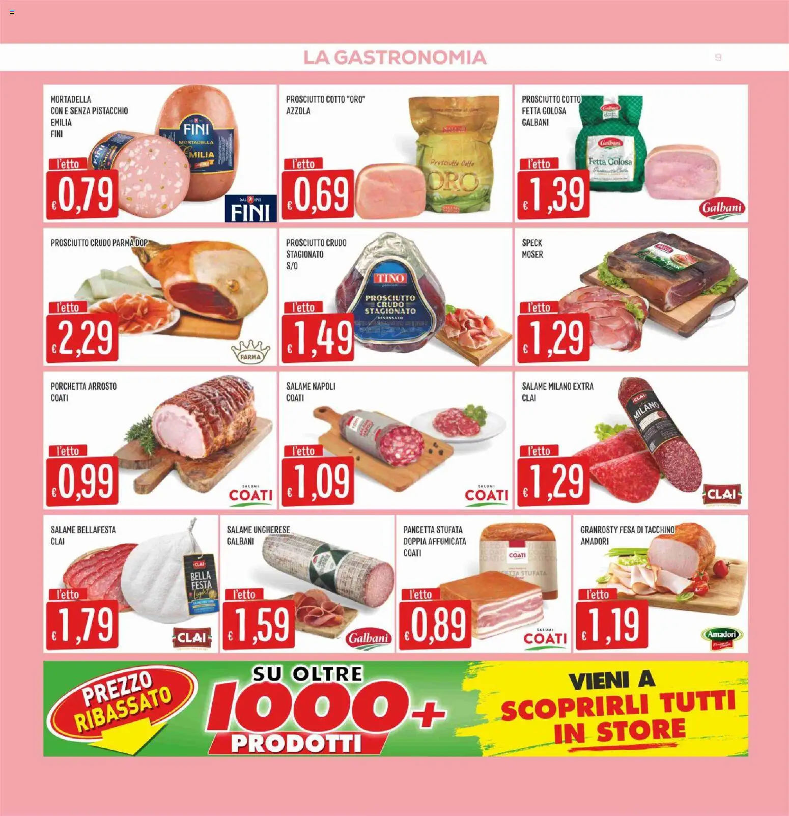 Volantino SISA del 06/08/2026 | Pagina: 9 | Prodotti: Speck, Arrosto, Salame, Tacchino