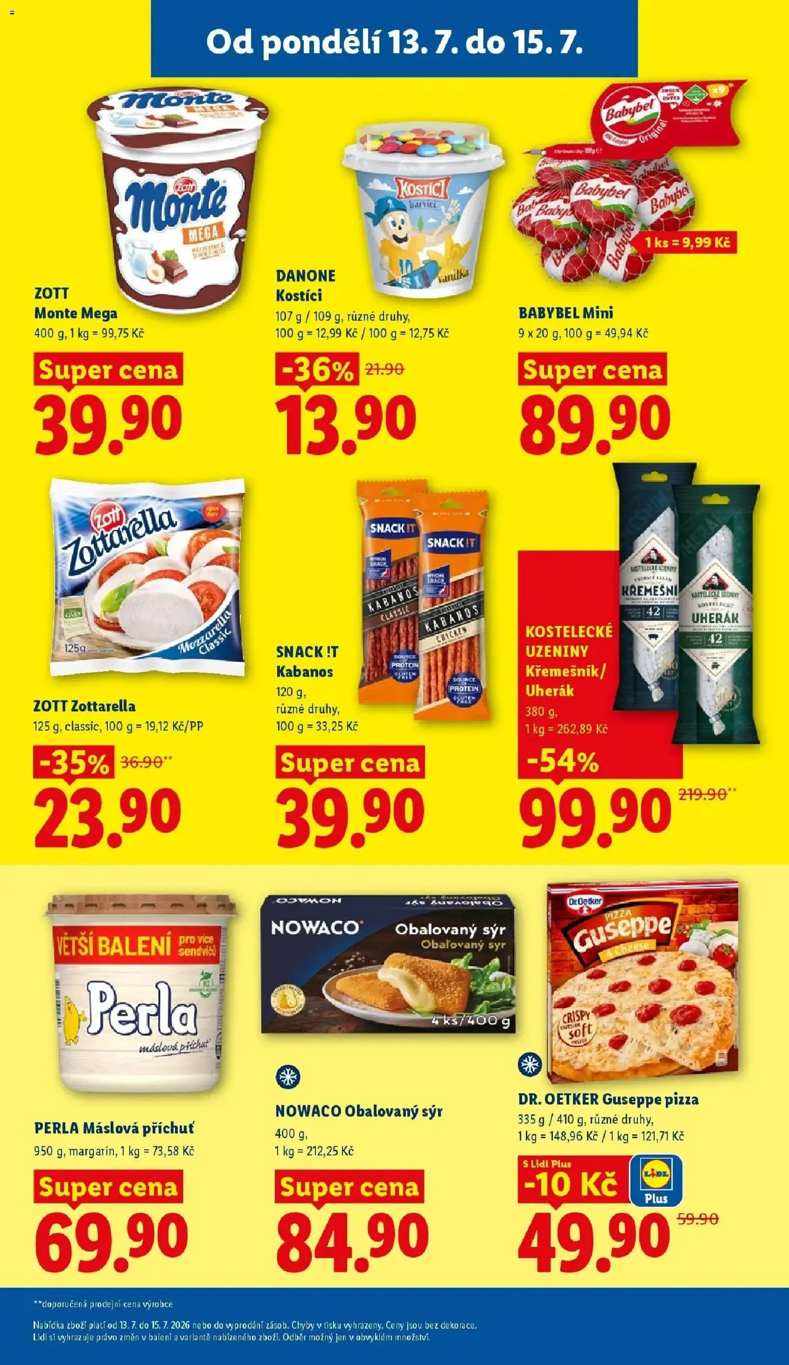 Lidl aktuální leták od 13.07.2026 | Strana: 19 | Produkty: Sýr, Kostici, Vanilka, Obalovaný sýr