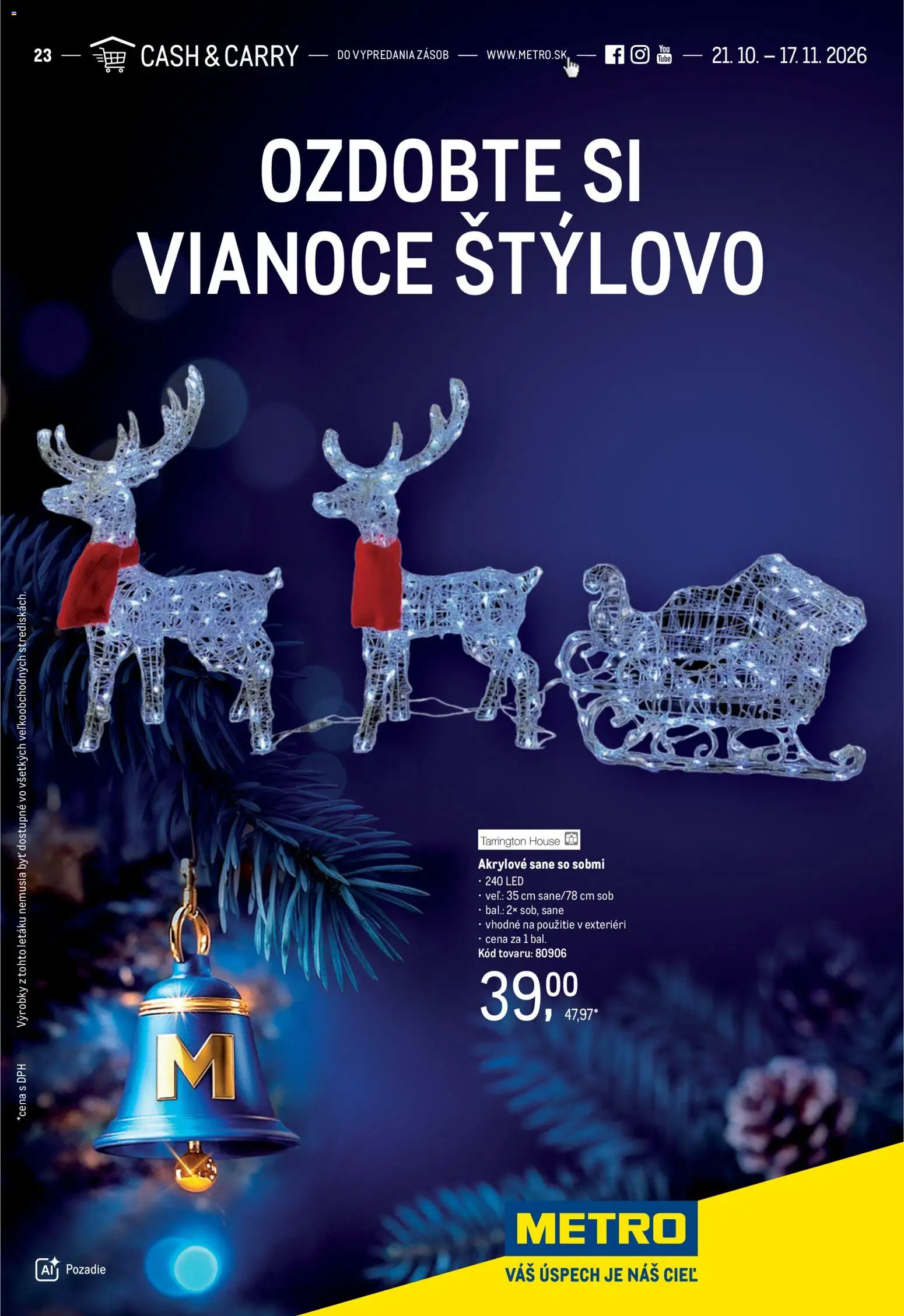 Nové Metro akcie – leták je platný od 21.10.2026 | Strana: 1 | Produkty: Led