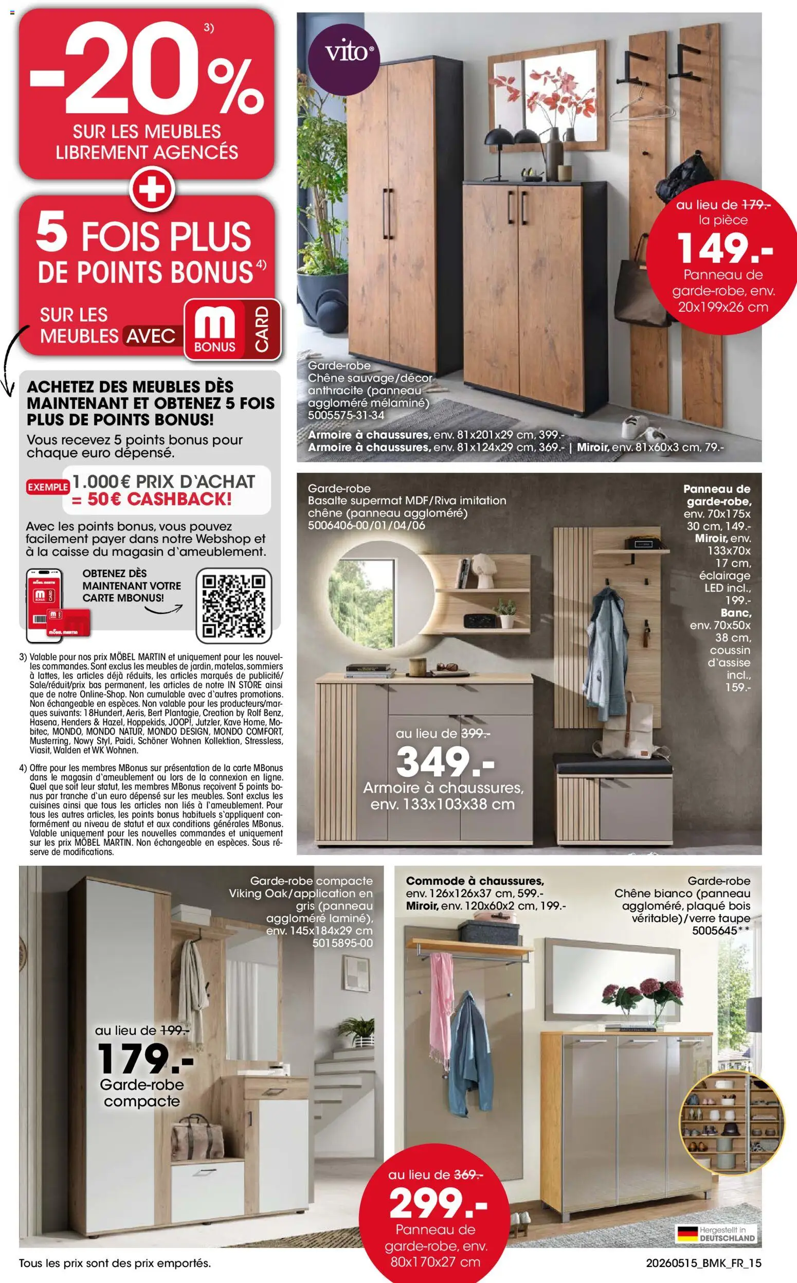 {H1} | Page: 15 | Produits: Store, Armoire, Commode