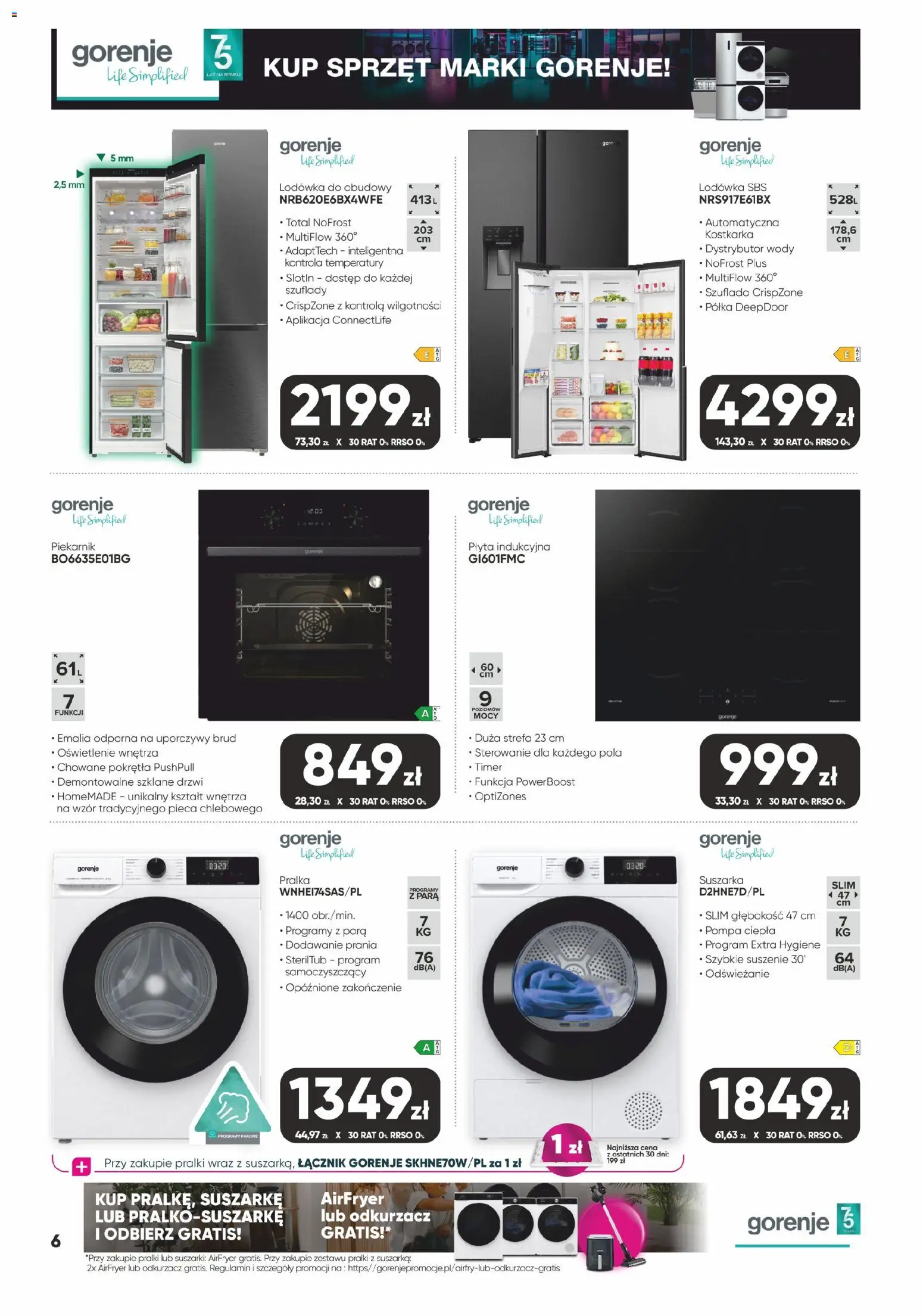 Max elektro gazetka od 30.07.2026 | Strona: 6 | Produkty: Płyta indukcyjna, Lodówka, Piekarnik, Odkurzacz