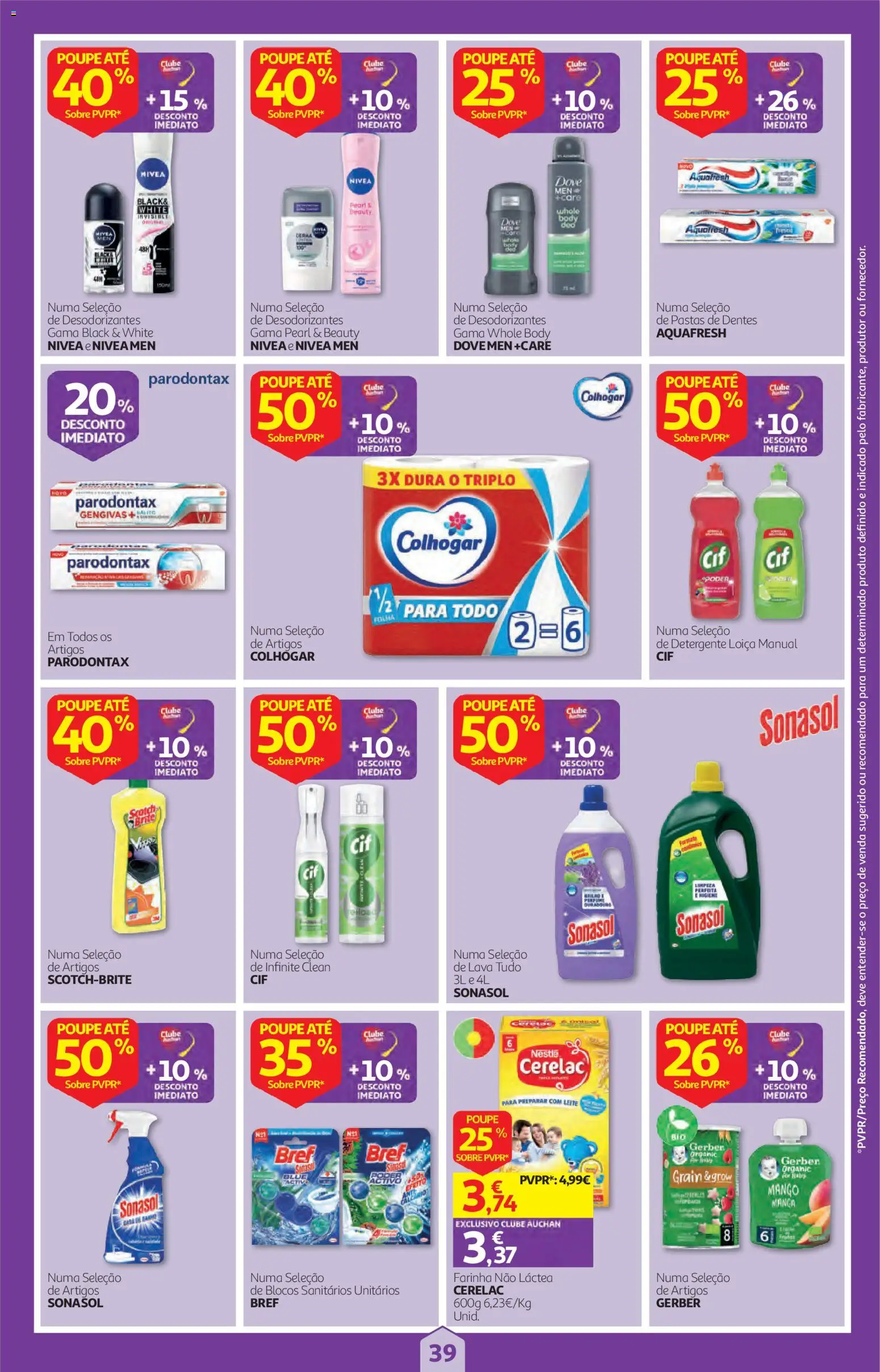 Auchan folheto │ válido de 22/10/2026 | Página: 39 | Produtos: Manga, Detergente, Leite, Nestlé