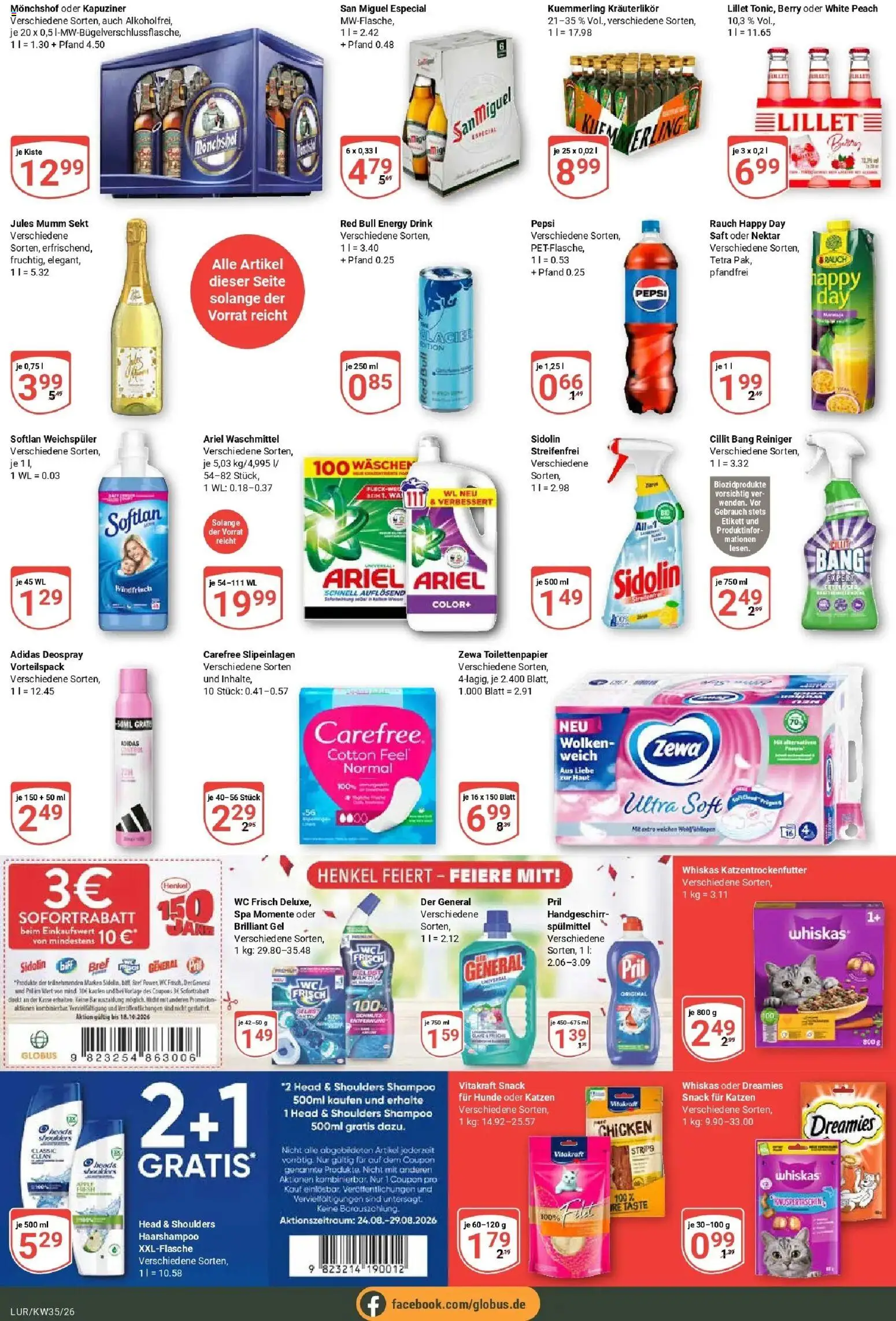 Globus Aktueller Prospekt (ab 24.08.2026) » Angebote online | Seite: 3 | Produkte: Monchshof, Energy, Apple, Deospray
