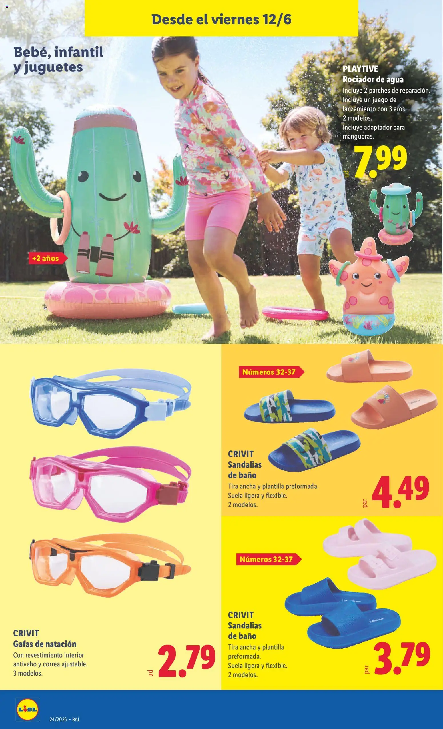 Lidl folleto de bazar Baleares │ válido desde el 08.06.2026 | Página: 10 | Productos: Sandalias, Juguetes, Sandalias de baño, Baño