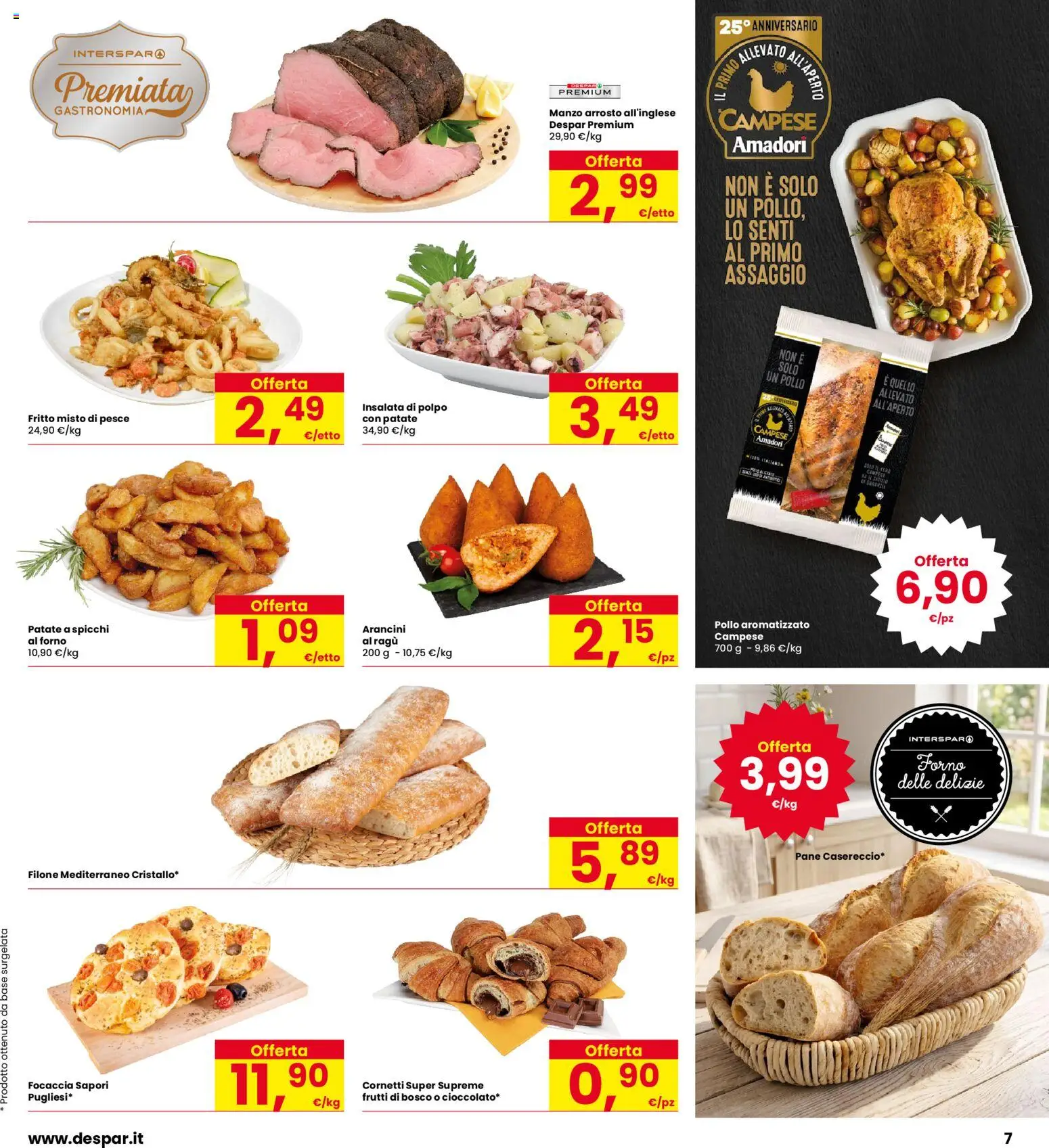 Volantino Interspar del 13/08/2026 | Pagina: 7 | Prodotti: Pesce, Manzo, Polpo, Forno