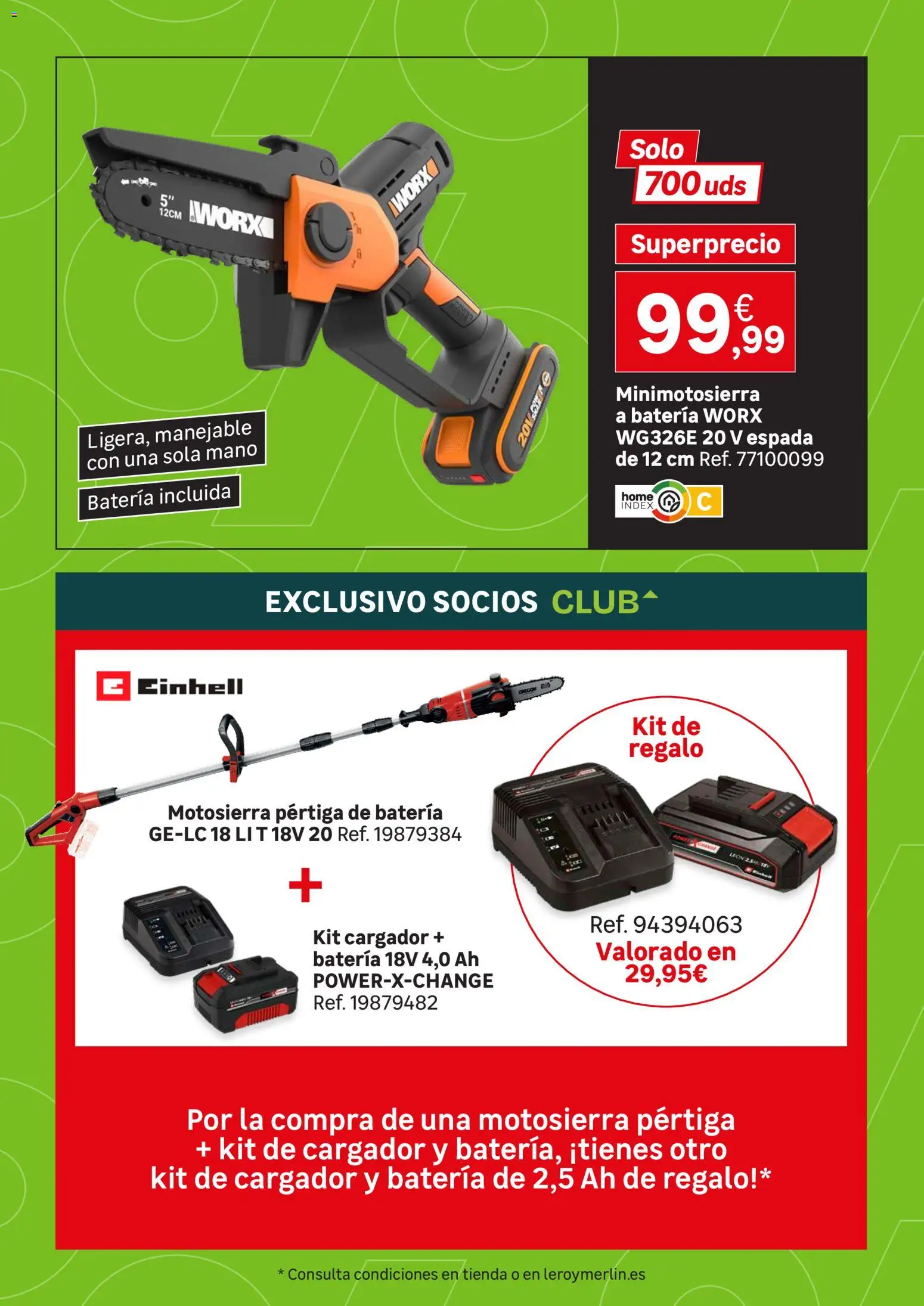 Leroy Merlin Black Friday │ válido desde el 20/10/2026 | Página: 74 | Productos: Motosierra, Batería