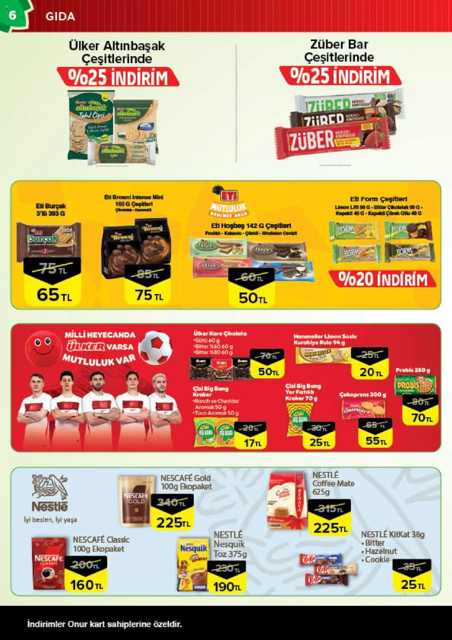 Onur Market Katalog - 16.06.2026 tarihinden itibaren geçerlidir | Sayfa: 6 | Ürünler: Çikolata, Kurabiye, Limon