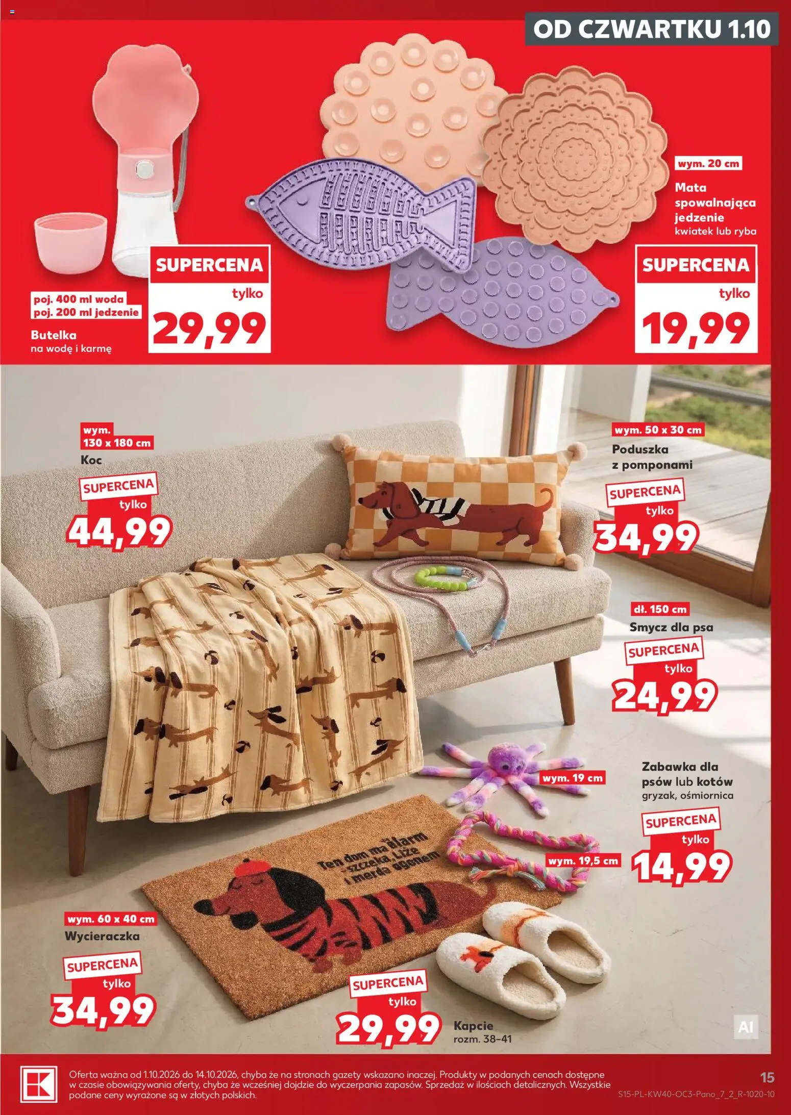 Kaufland Polsko leták - Katalog z karmami i akcesoriami dla zwierzaków od 01.10.2026 | Strana: 15 | Produkty: Ryba
