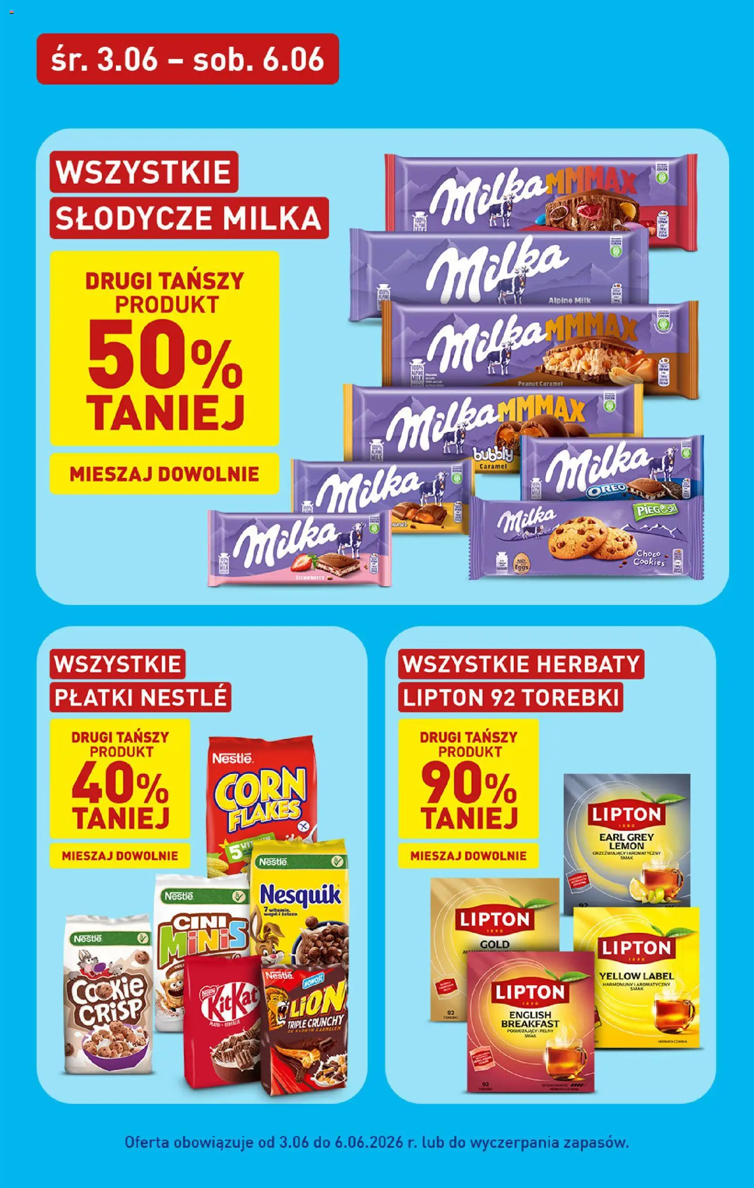 Aldi gazetka od 01.06.2026 | Strona: 36 | Produkty: Słodycze, Milka, Płatki, Torebki
