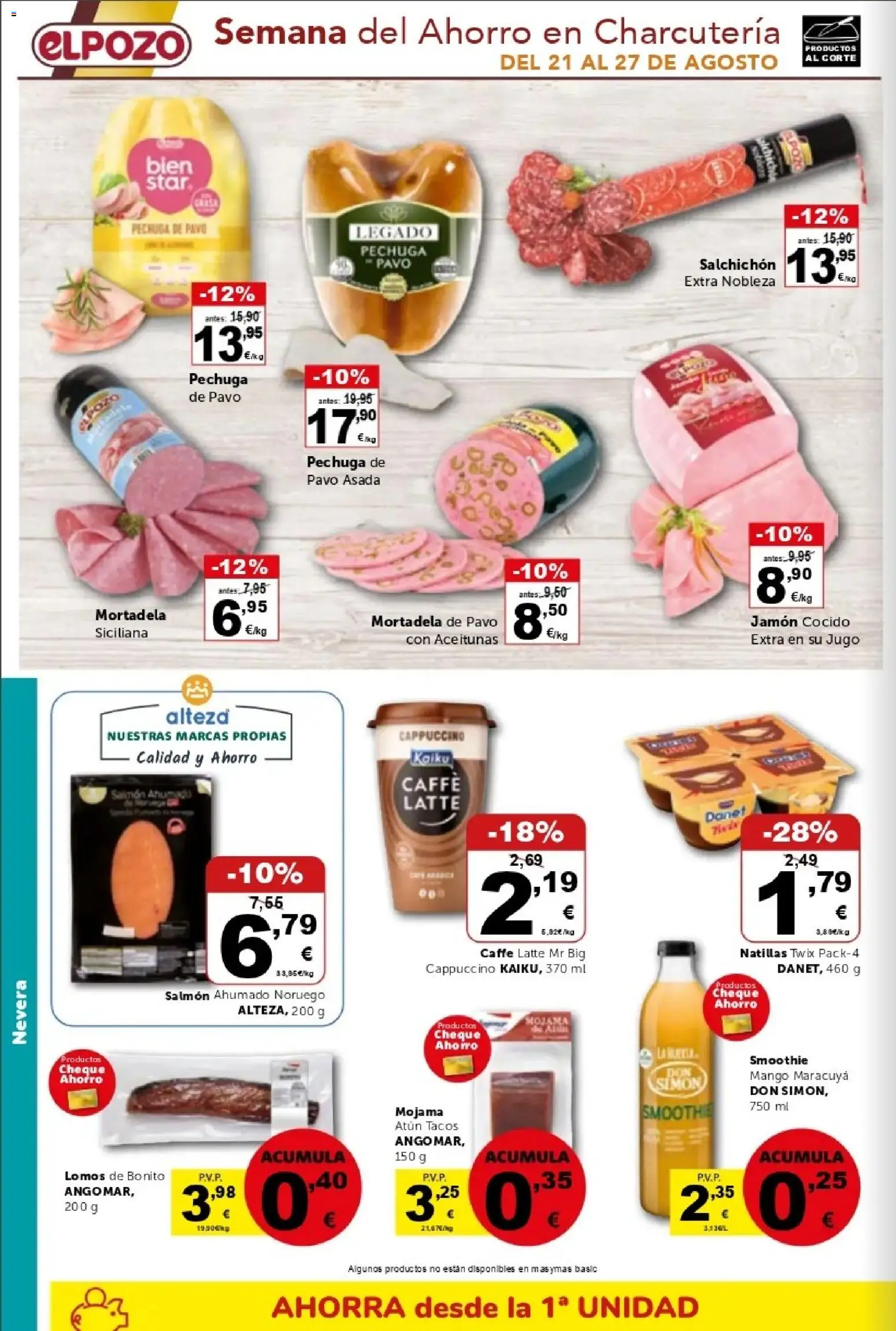 Masymas folleto │ válido desde el 21/08/2026 | Página: 8 | Productos: Jamón cocido, Salmón, Mango, Mortadela