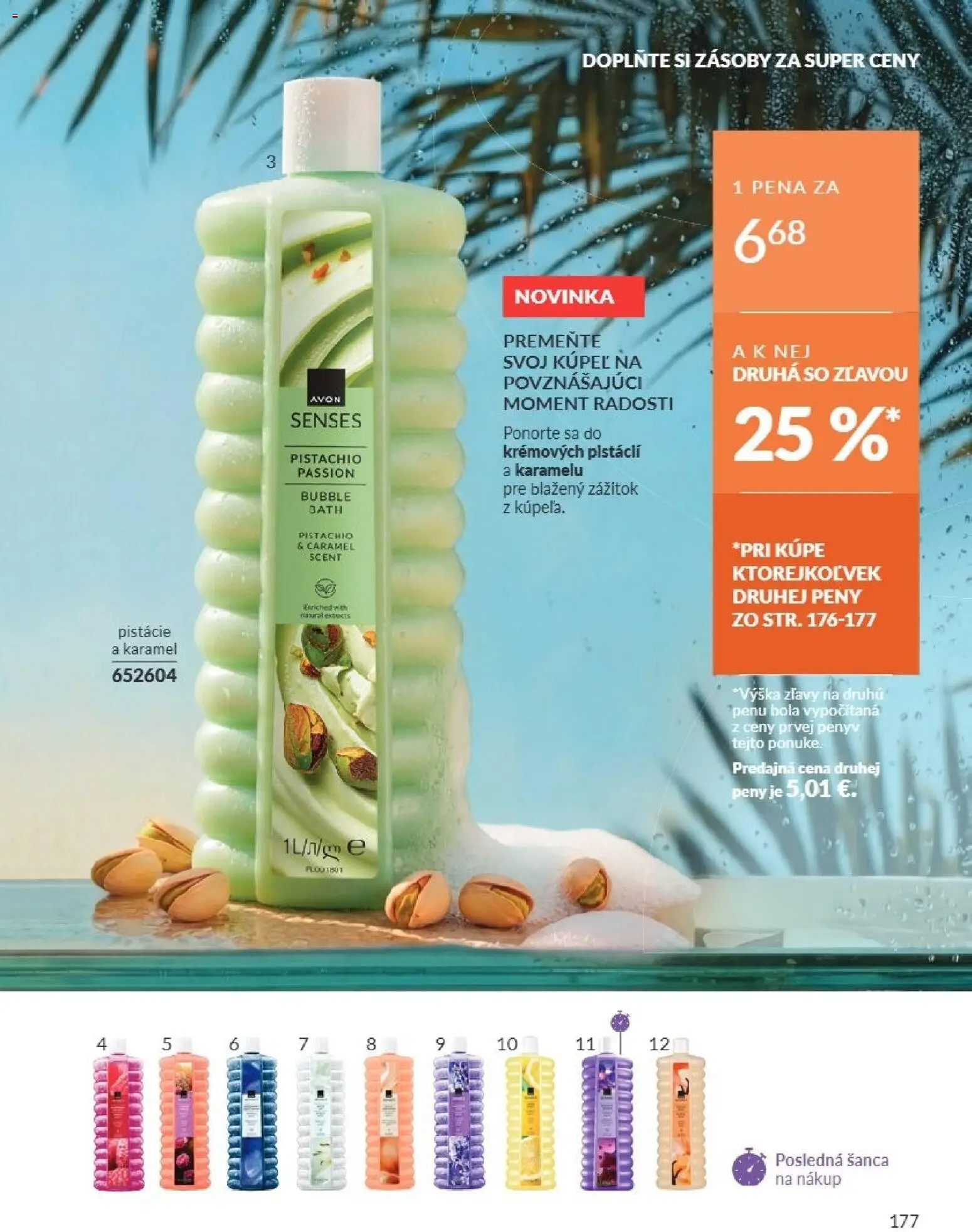 Nové Avon akcie – leták je platný od 01.08.2026 | Strana: 177 | Produkty: Pistácie, Pena