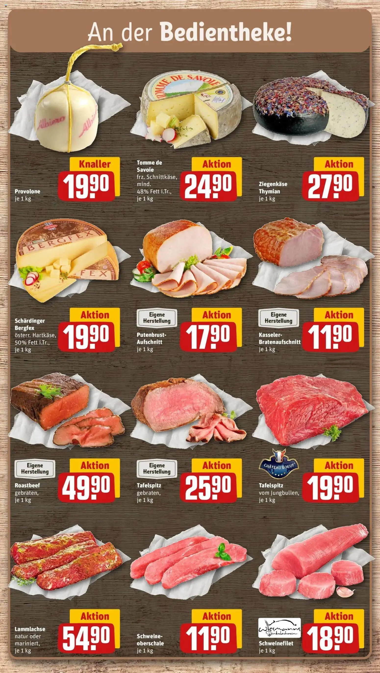REWE Prospekt ab 21.09.2026 zum Blättern » Angebote | Seite: 14 | Produkte: Tafelspitz, Ziegenkäse, Roastbeef, Schweinefilet