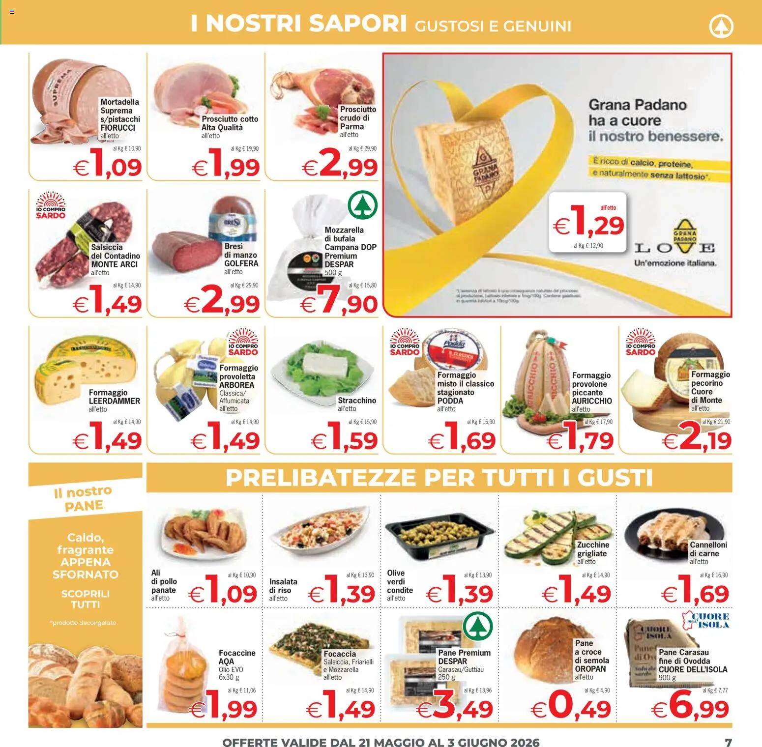 Volantino Eurospar del 21.05.2026 | Pagina: 7 | Prodotti: Manzo, Olio, Salsiccia, Zucchine