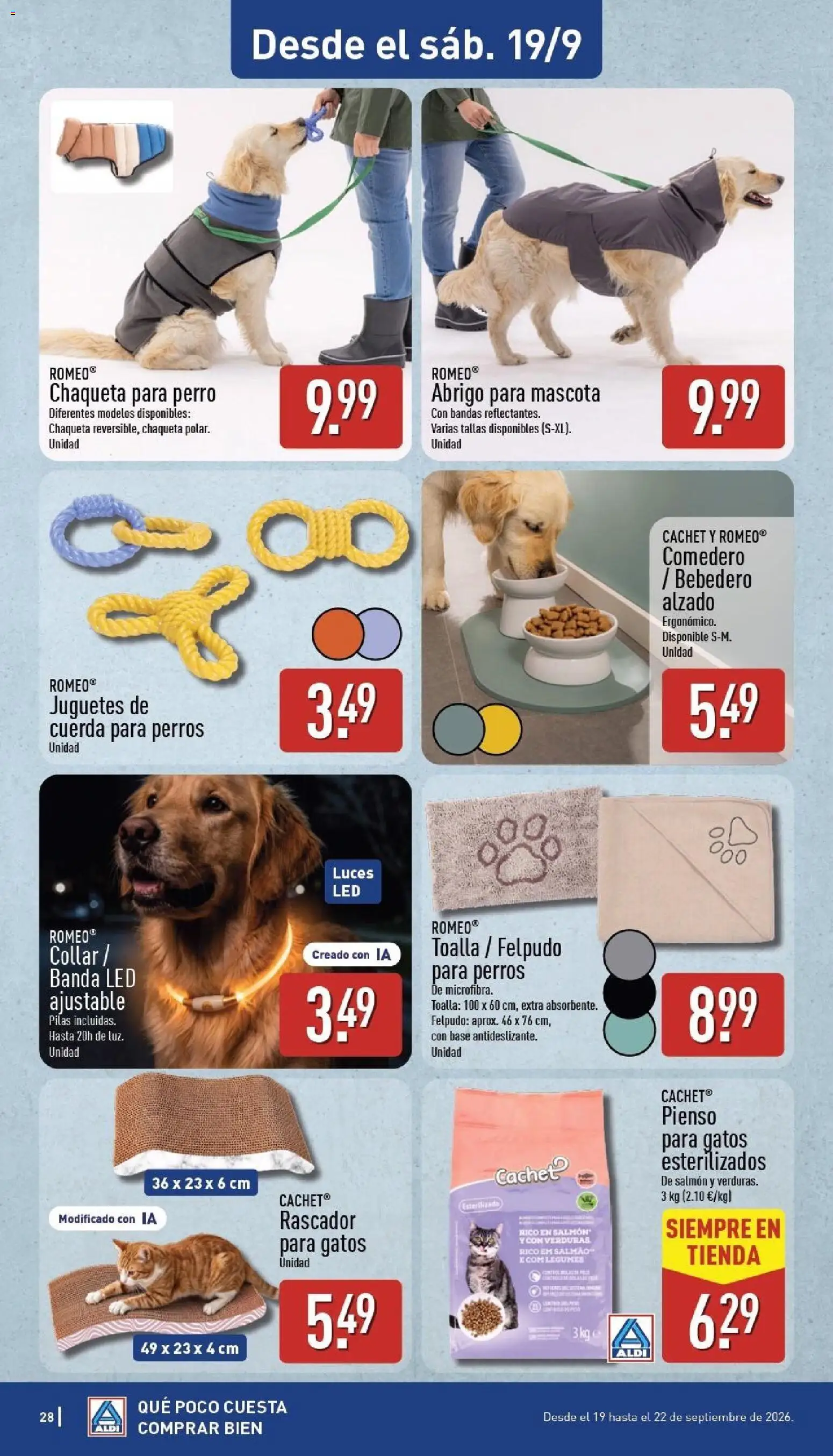 Aldi folleto Canarias │ válido desde el 14/09/2026 | Página: 28 | Productos: Salmón, Pienso, Rascador, Rascador para gatos