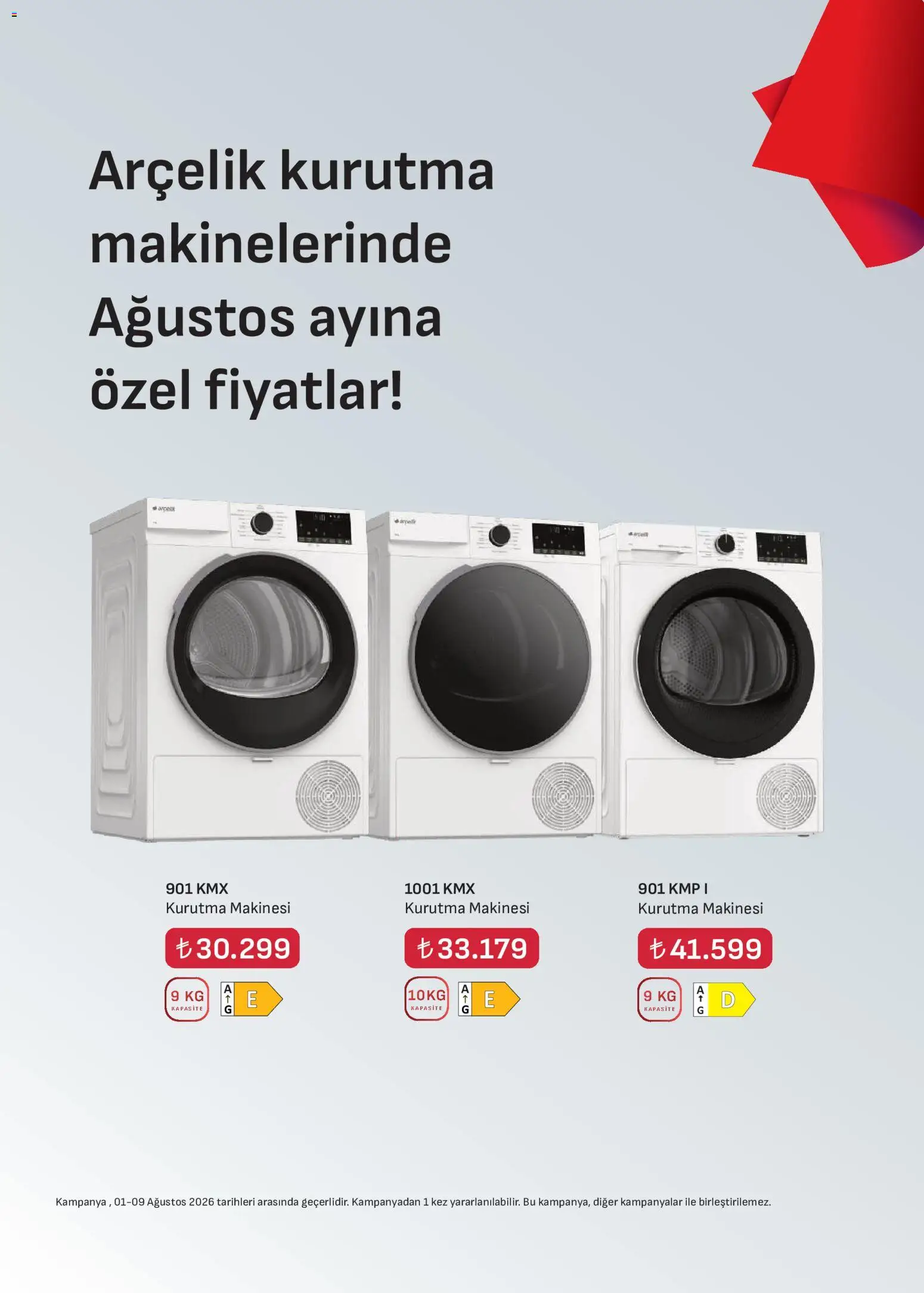 Arçelik Katalog - 01 Ağustos 2026 tarihinden itibaren geçerlidir | Sayfa: 27