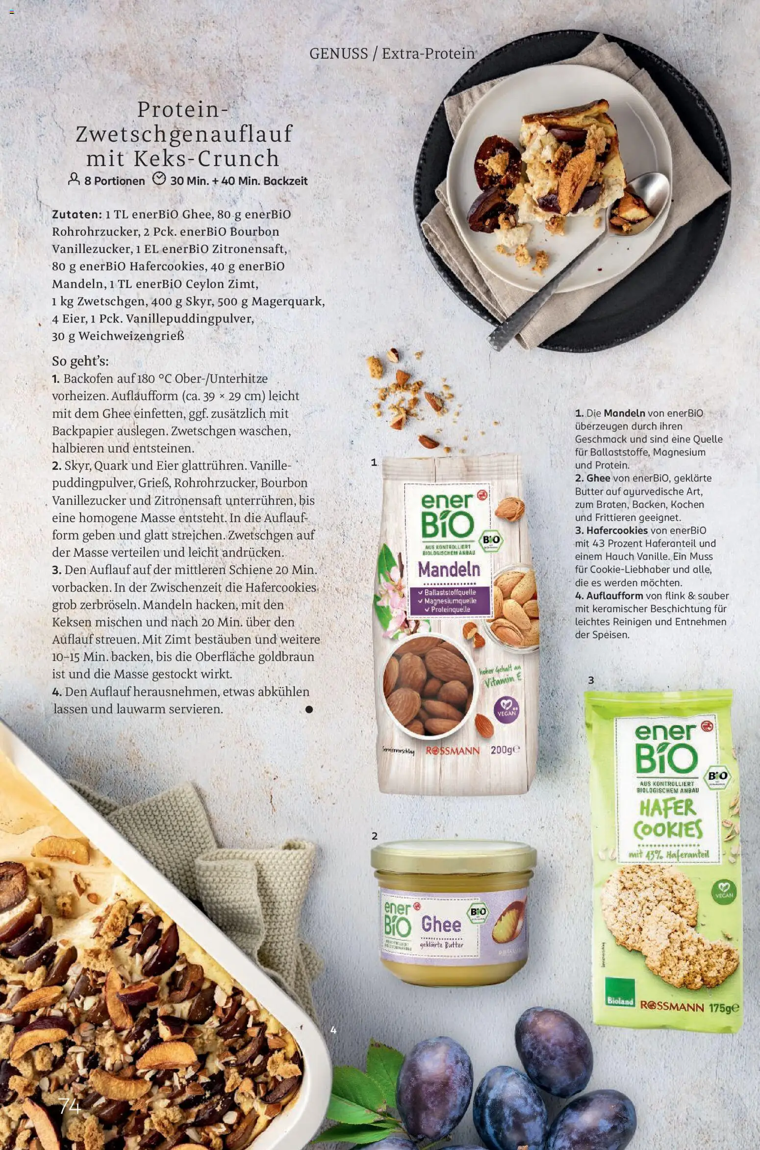 Rossmann Centaur – gültig ab 01.09.2026 | Seite: 74 | Produkte: Quark, Mandeln, Vanille, Backofen