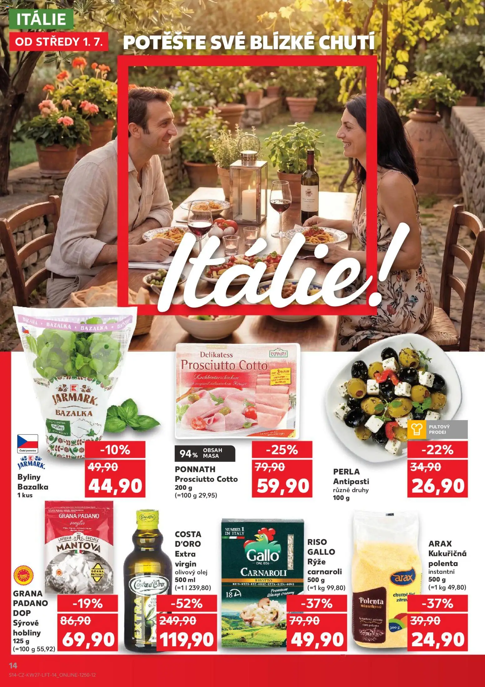 Kaufland leták - Kolín od 01.07.2026 | Strana: 14 | Produkty: Olej, Rýže, Polenta, Cotto