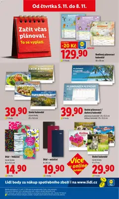 Náhled letáku Lidl leták od 05.11.2026 | Strana: 33 | Produkty: Kalendář, Květiny, Body, Kuchyně