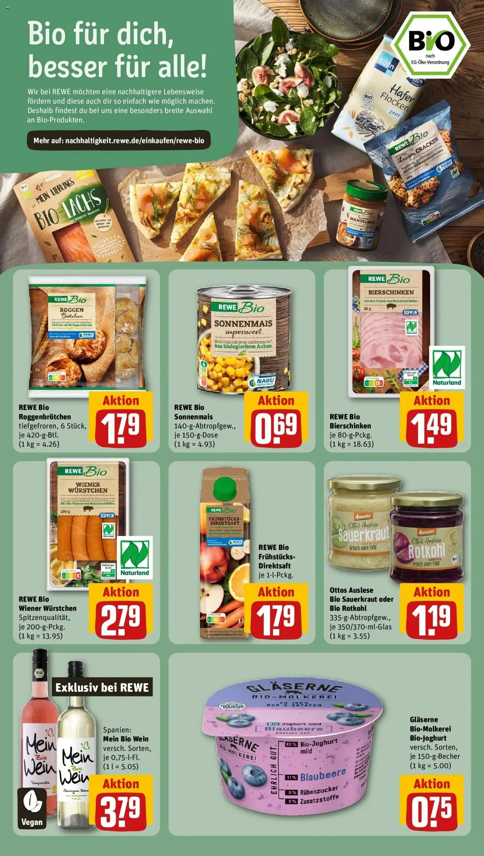 Rewe Prospekt Hohen Neuendorf Ot Bergfelde	 – gültig ab 09.03.2026 | Seite: 23 | Produkte: Rotkohl, Gemüse, Obst, Wein