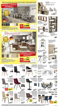 Sconto nábytok leták platný od 20.05.2026 | Strana: 2 | Produkty: Barová stolička, Jedálenská stolička, Regál, Kuchyňa