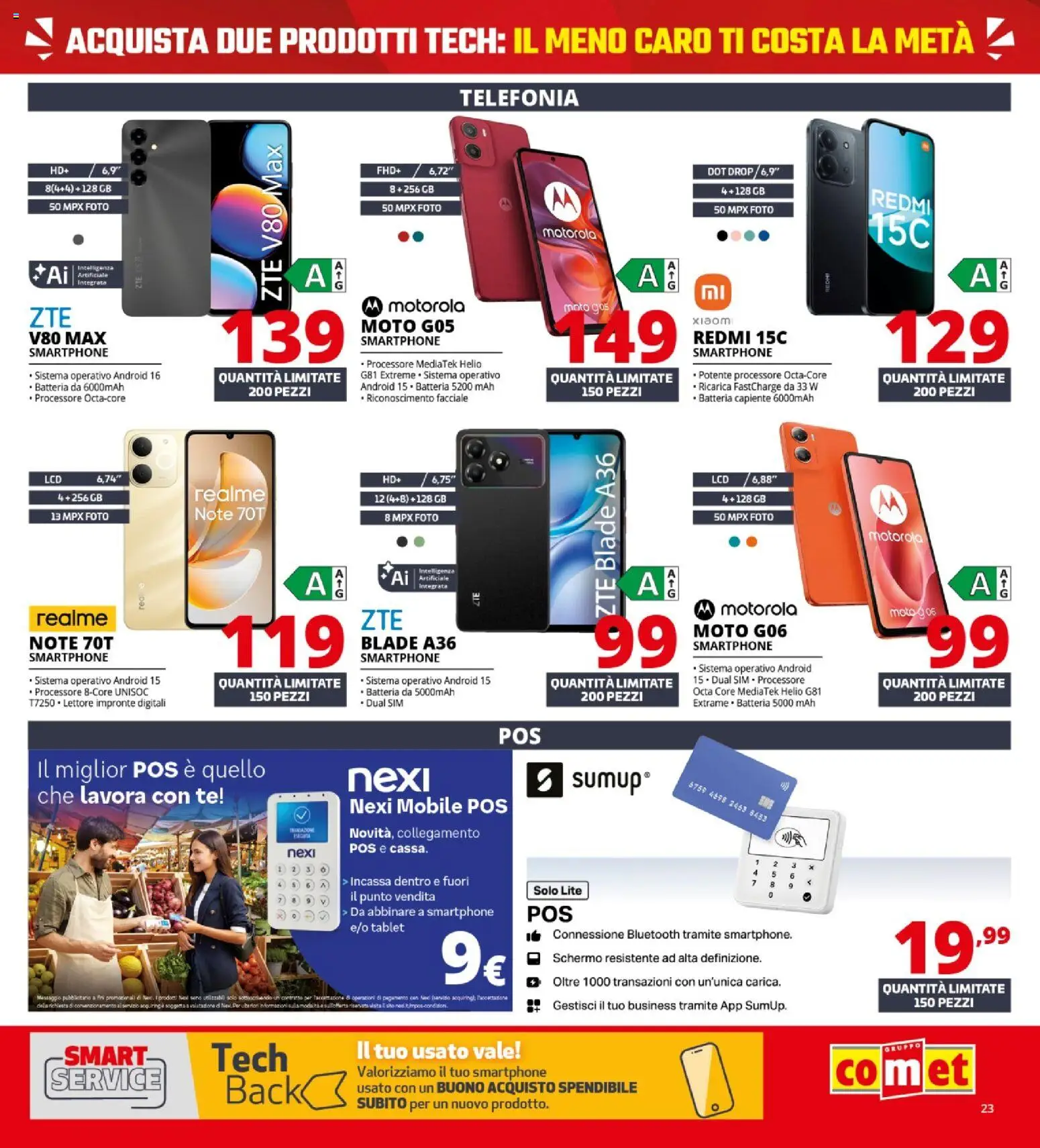 Volantino Comet del 21.05.2026 | Pagina: 23 | Prodotti: Tè, Smartphone, Tablet, Batteria