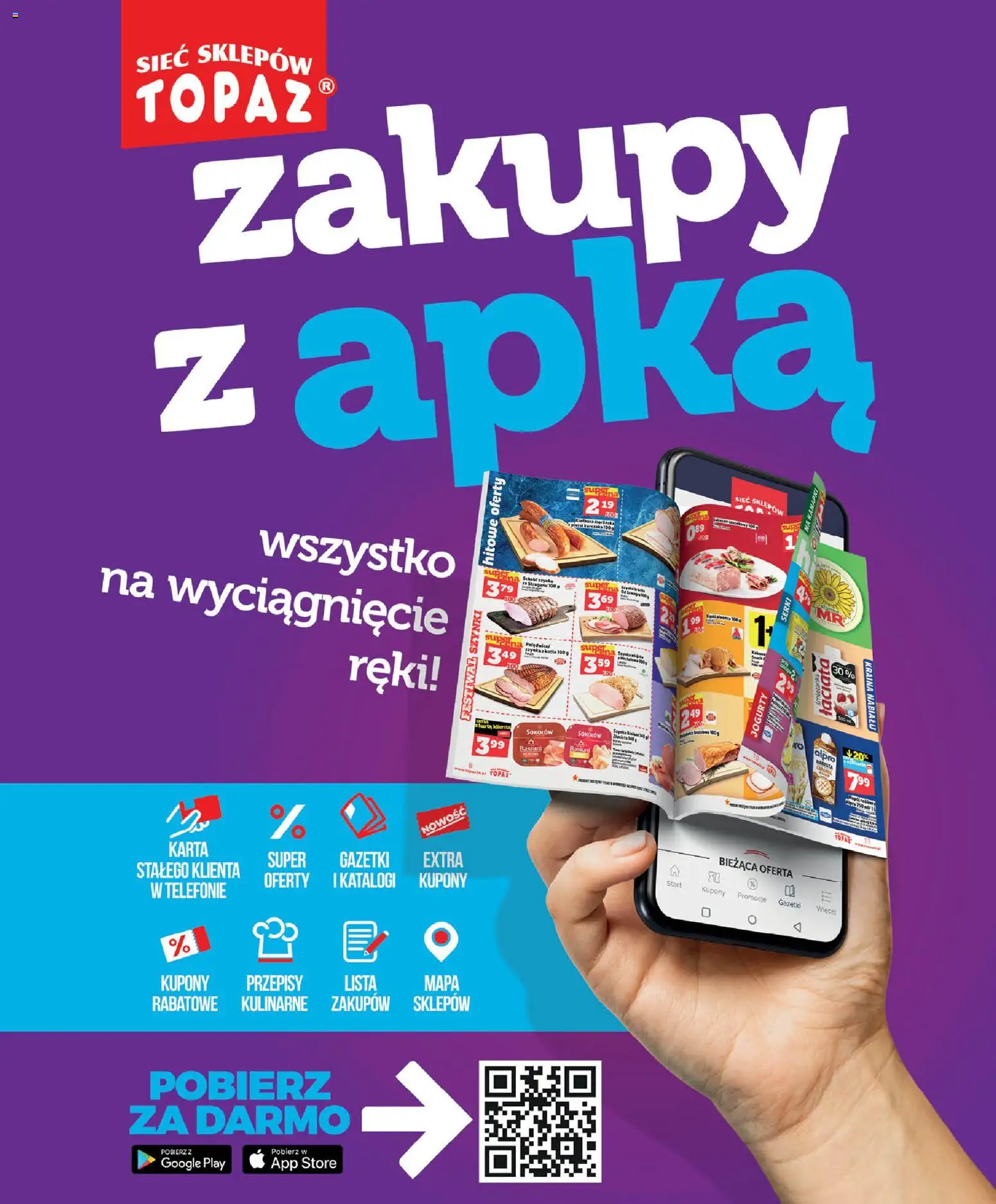 Topaz gazetka - Ceny małe na stałe od 08.10.2026 | Strona: 5 | Produkty: Kiełbasa, Karta, Alpro, Szynka