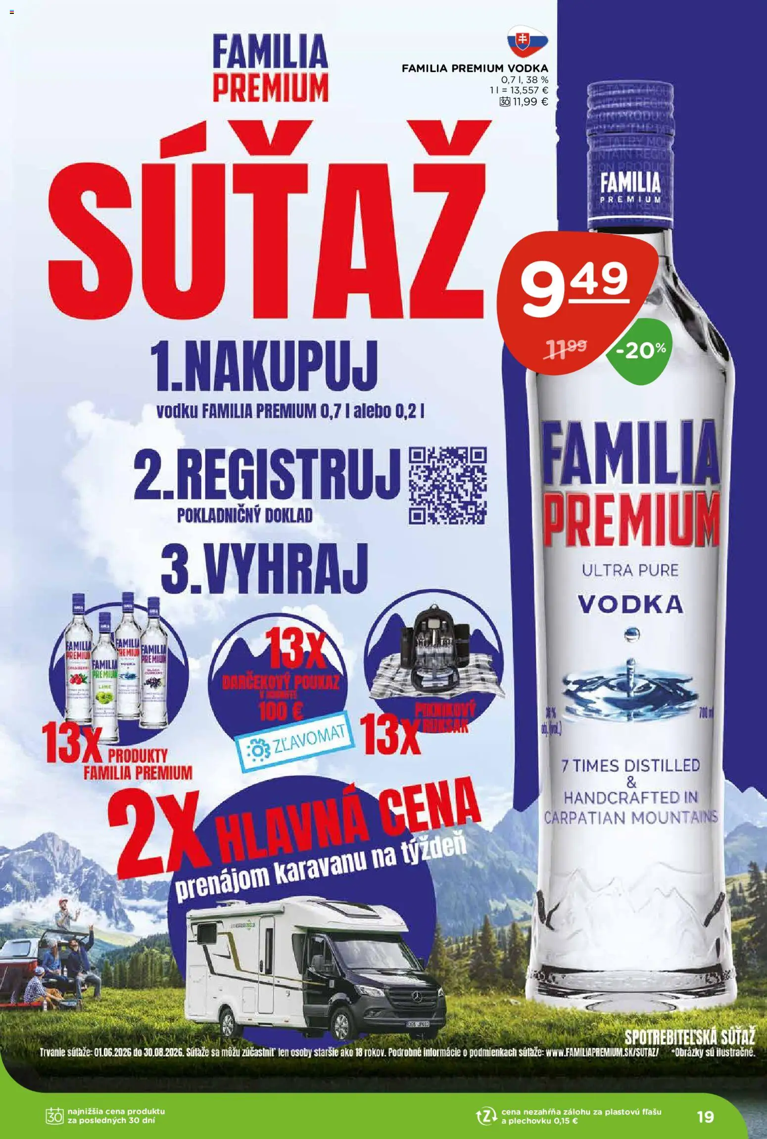 Nové Terno akcie – leták je platný od 20.08.2026 | Strana: 19 | Produkty: Vodka