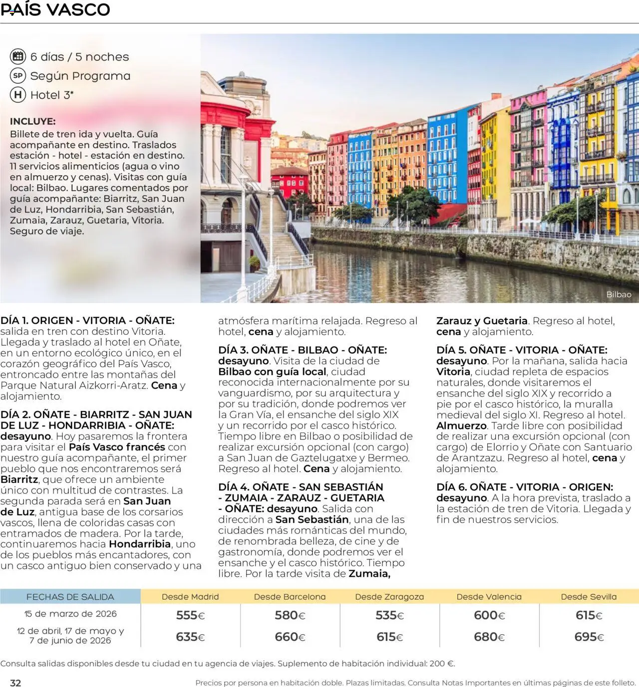 Viajes El Corte Inglés - Club de Vacaciones - Vacaciones Económicas Personalizado │ válido desde el 01/09/2025 | Página: 32 | Productos: Vino, Agua