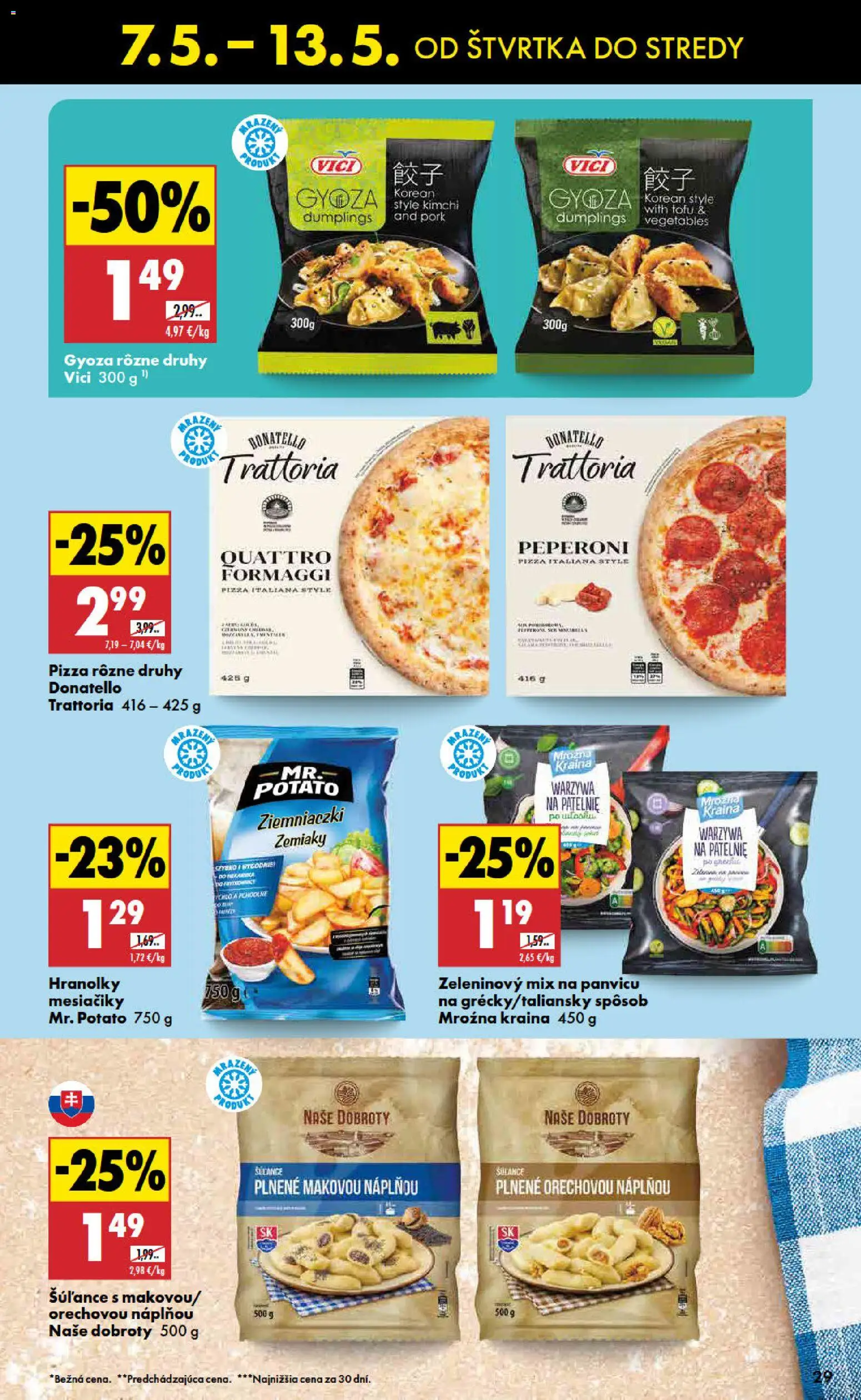Nové Biedronka akcie – leták je platný od 07.05.2026 | Strana: 29 | Produkty: Pizza, Tofu, Zemiaky